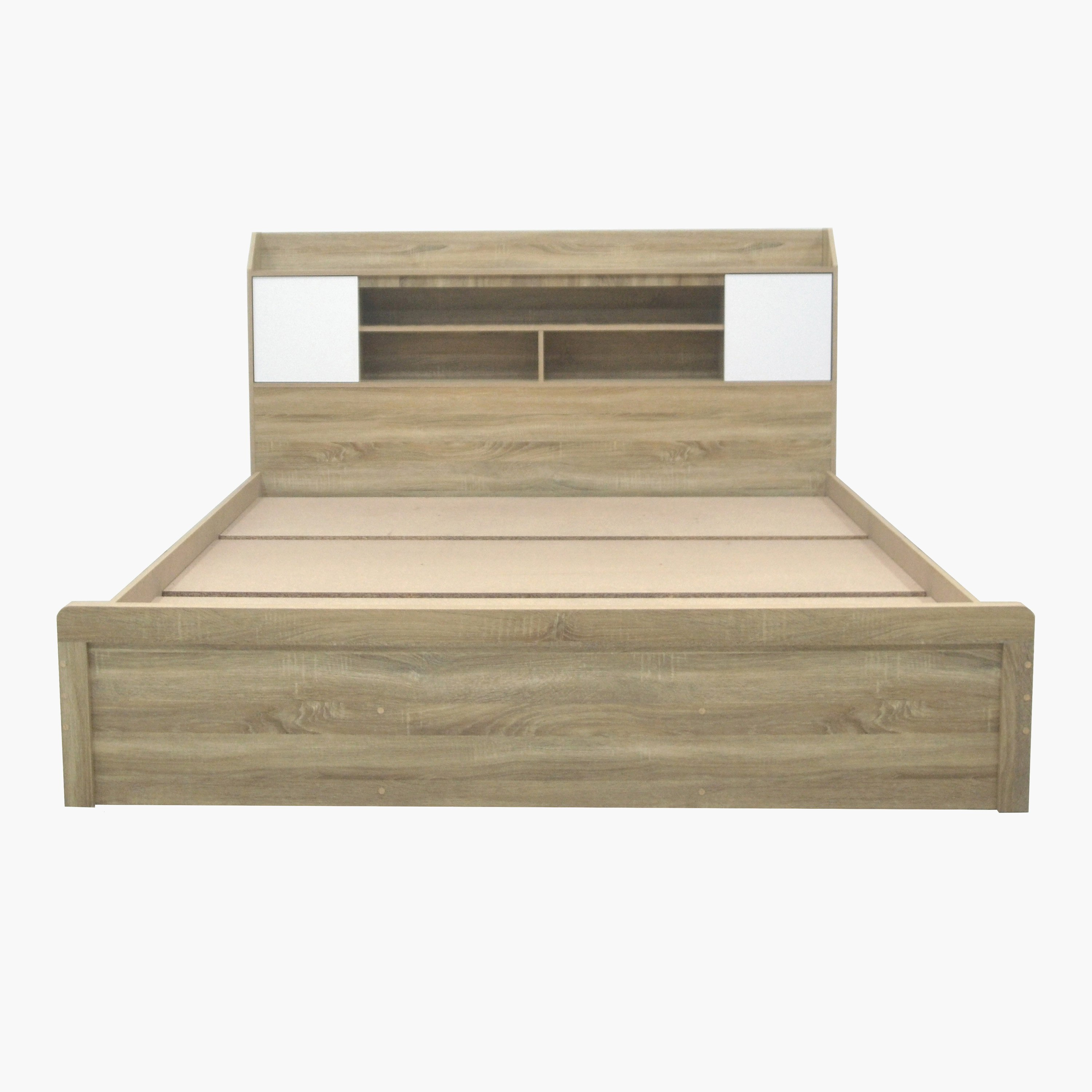Movo Kulltorp Nexa King Bed with Door and Open Shelf Storage - 180x200 cm-hbxfurniture-bedsandbedsets-beds-king-image-2