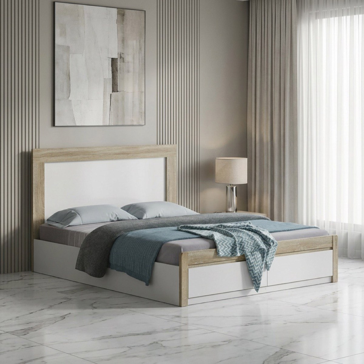 سرير كينج بدرجي تخزين أماميين - كولتورب بومر من موڤو - 180×200 سم-hbxfurniture-bedsandbedsets-beds-king-image-1