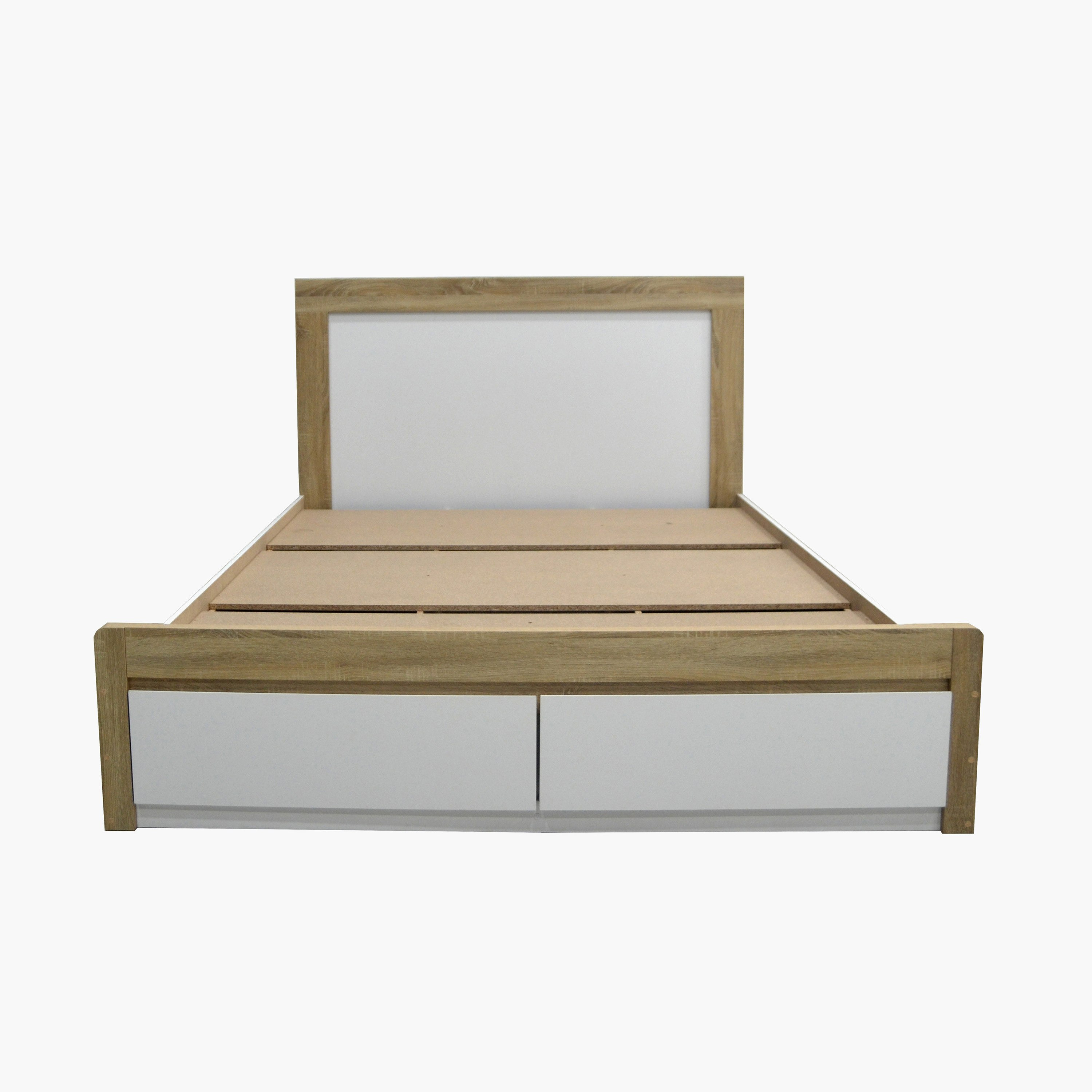 Movo Kulltorp Boomer Queen Bed with 2 Front Storage Drawers - 160x200 cm-hbxbedroom-bedsandbedsets-beds-queen-image-2