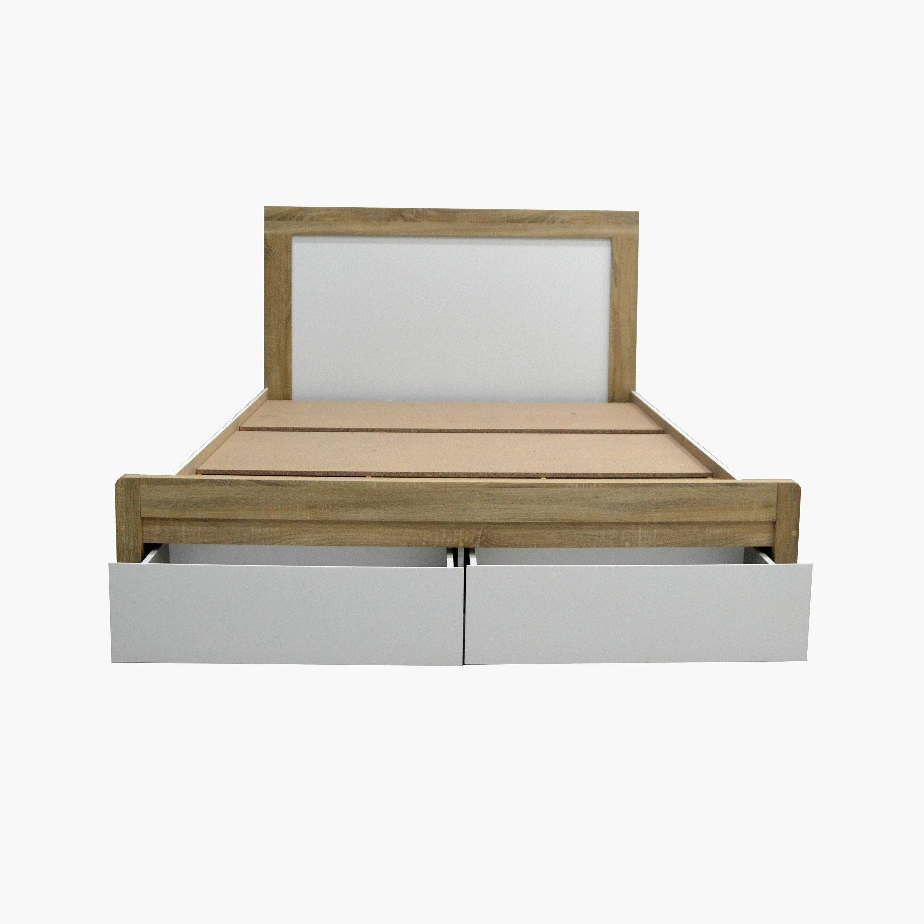 Movo Kulltorp Boomer Queen Bed with 2 Front Storage Drawers - 160x200 cm-hbxbedroom-bedsandbedsets-beds-queen-image-3