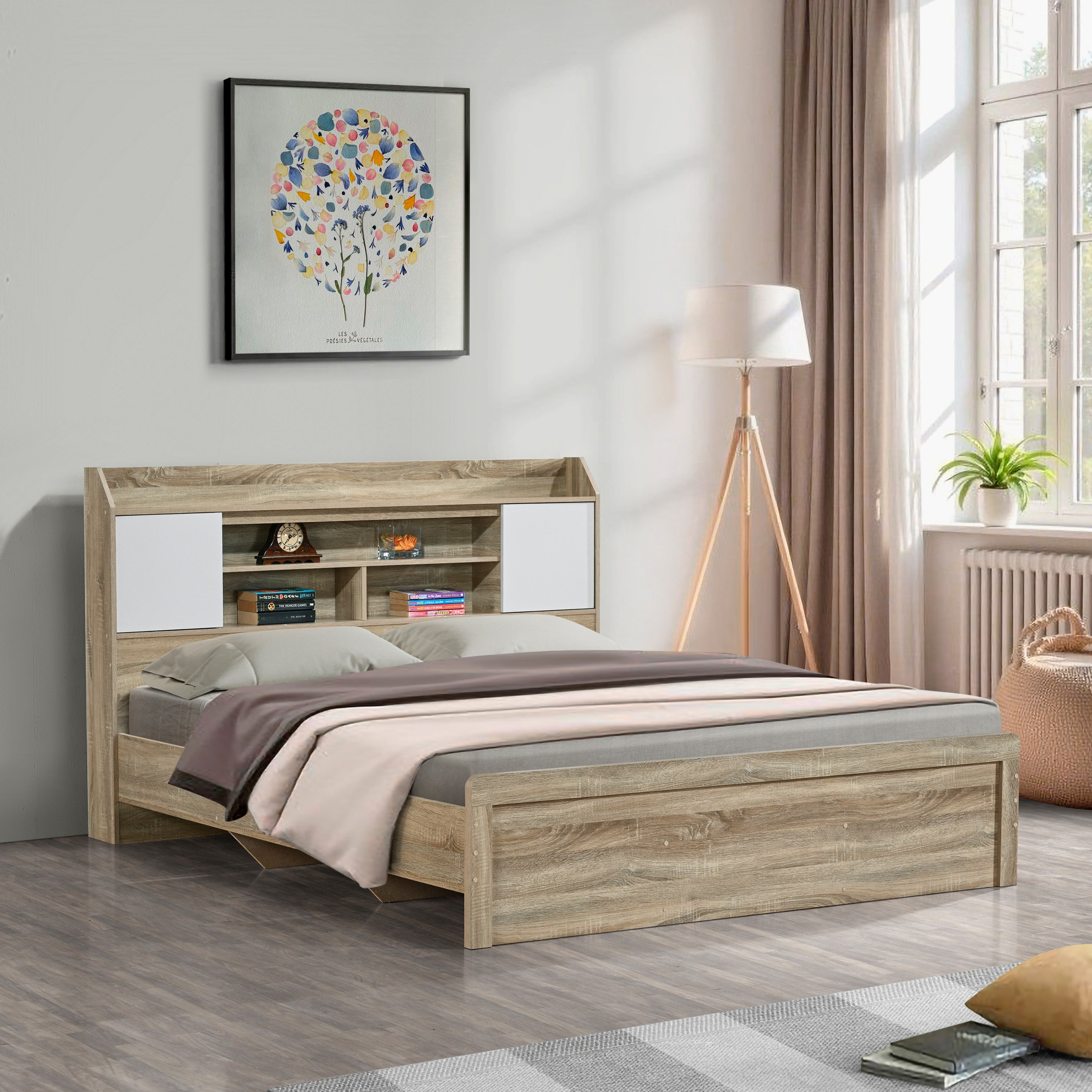 سرير كوين مع وحدة تخزين بباب ورف مفتوح كولتورب نيكسا من موفو - 160x200 سم-hbxbedroom-bedsandbedsets-beds-queen-image-1