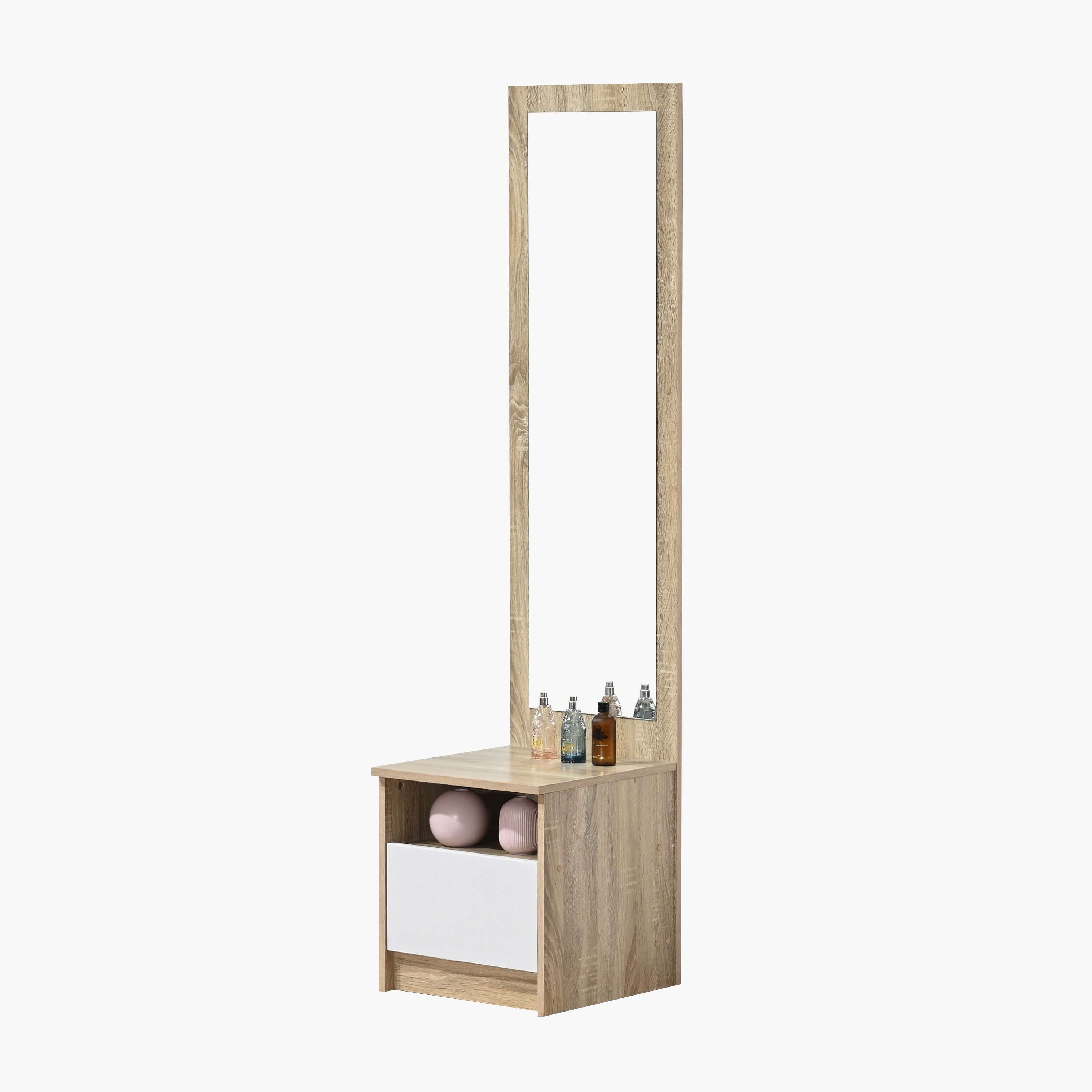 Movo Alford 1-Drawer Dressing Table with Mirror and Open Shelf-hbxfurniture-bedroom-dressersandmirrors-image-2