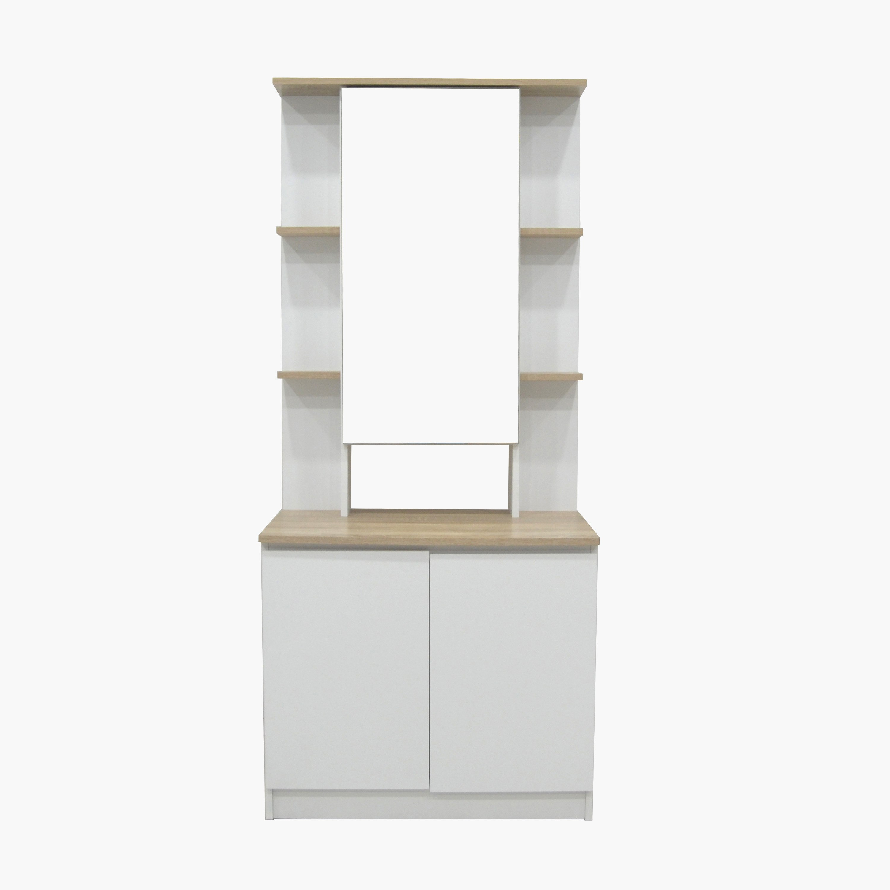 Movo Kulltorp Shelva Storage Dressing Table with 2 Doors and Mirror-hbxfurniture-bedroom-dressersandmirrors-image-2