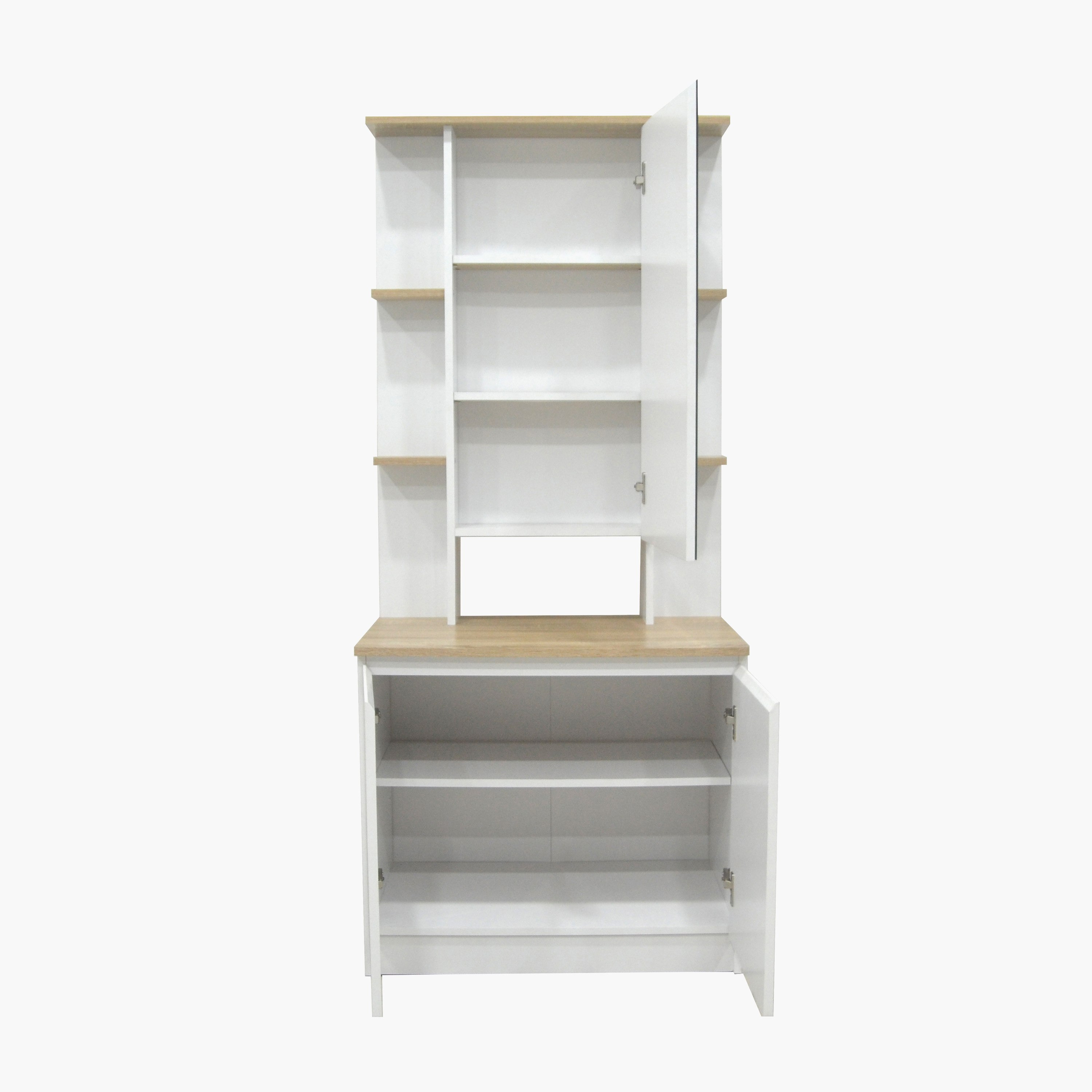 Movo Kulltorp Shelva Storage Dressing Table with 2 Doors and Mirror-hbxfurniture-bedroom-dressersandmirrors-image-3