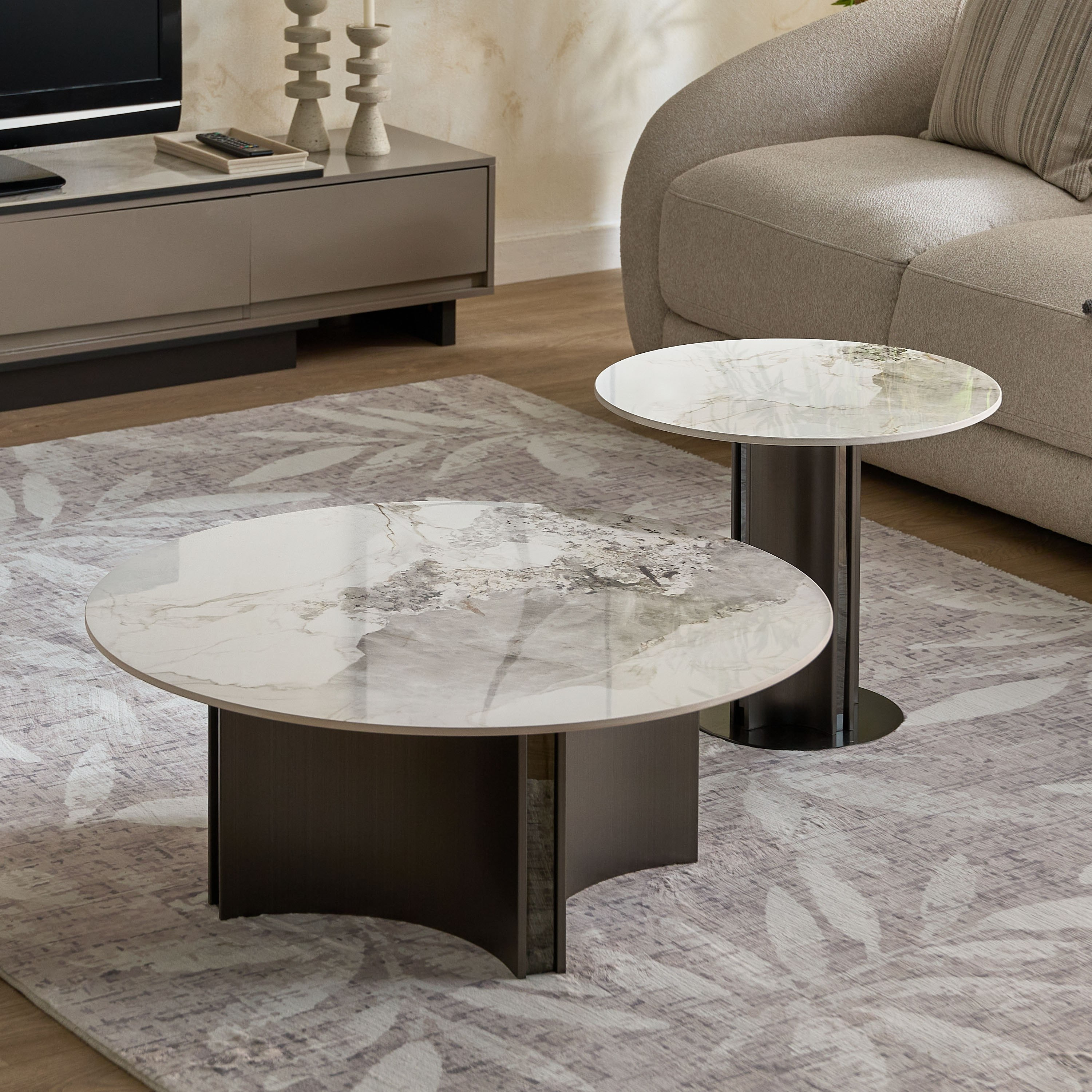 طقم طاولة قهوة من الحجر الملبّد قطعتين لينتون من ماجيستي-hbxlivingroom-tablesandstands-coffeetables-image-2