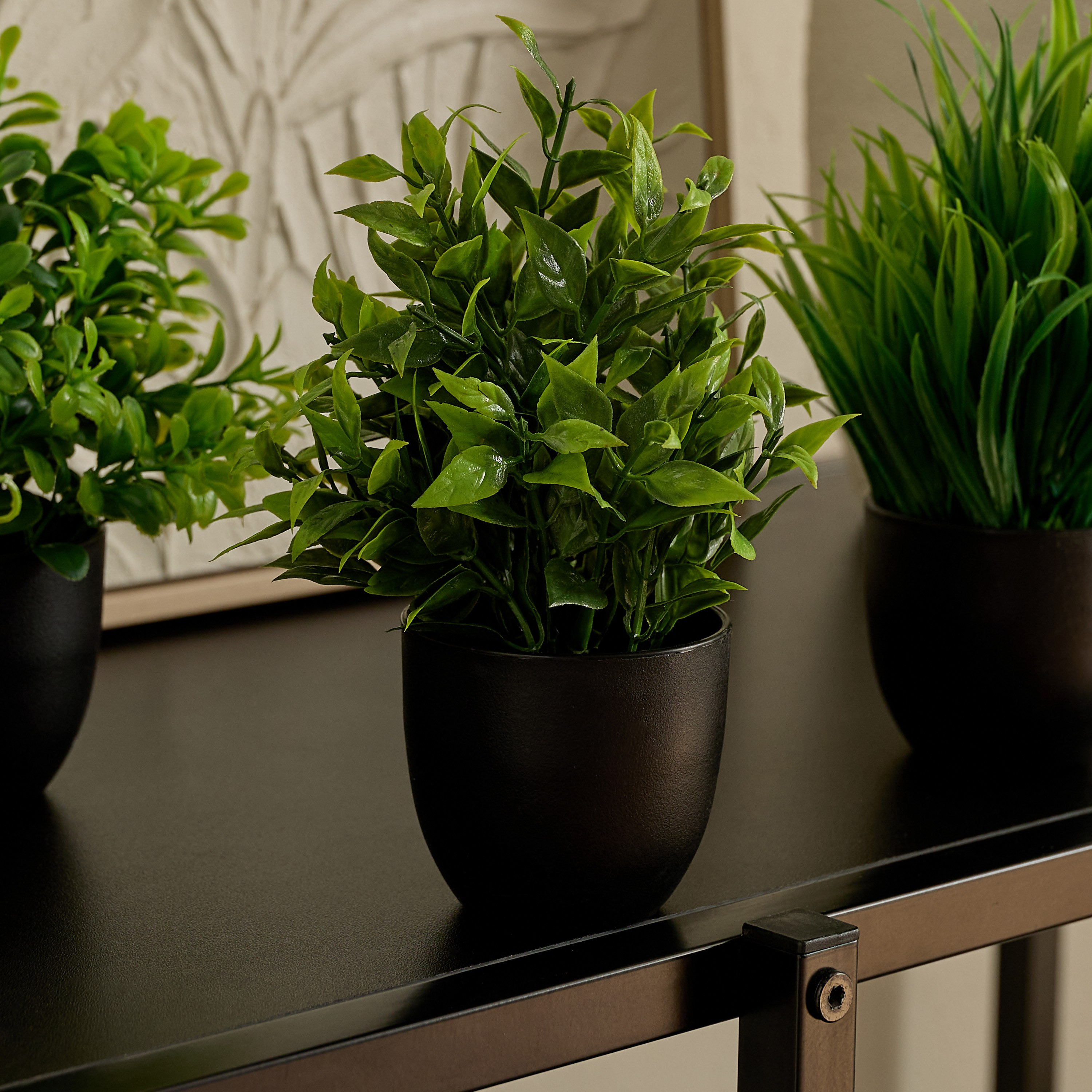نبتة عصارية صناعية صغيرة من إيفرجرين - مجموعة من 4 قطع-hbxdecorandfurnishings-homeaccessories-artificialflowersandplants-image-2