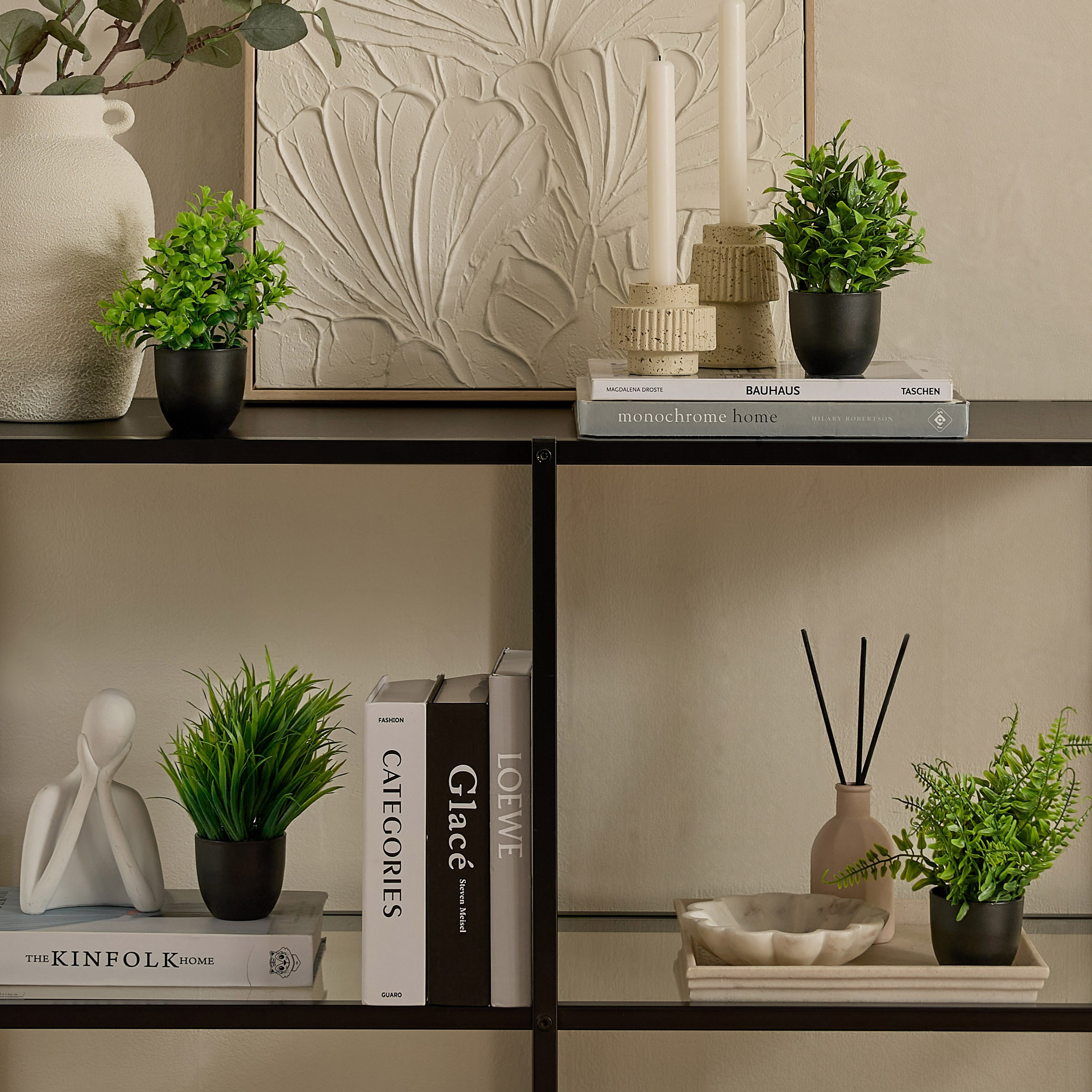 نبتة عصارية صناعية صغيرة من إيفرجرين - مجموعة من 4 قطع-hbxdecorandfurnishings-homeaccessories-artificialflowersandplants-image-4