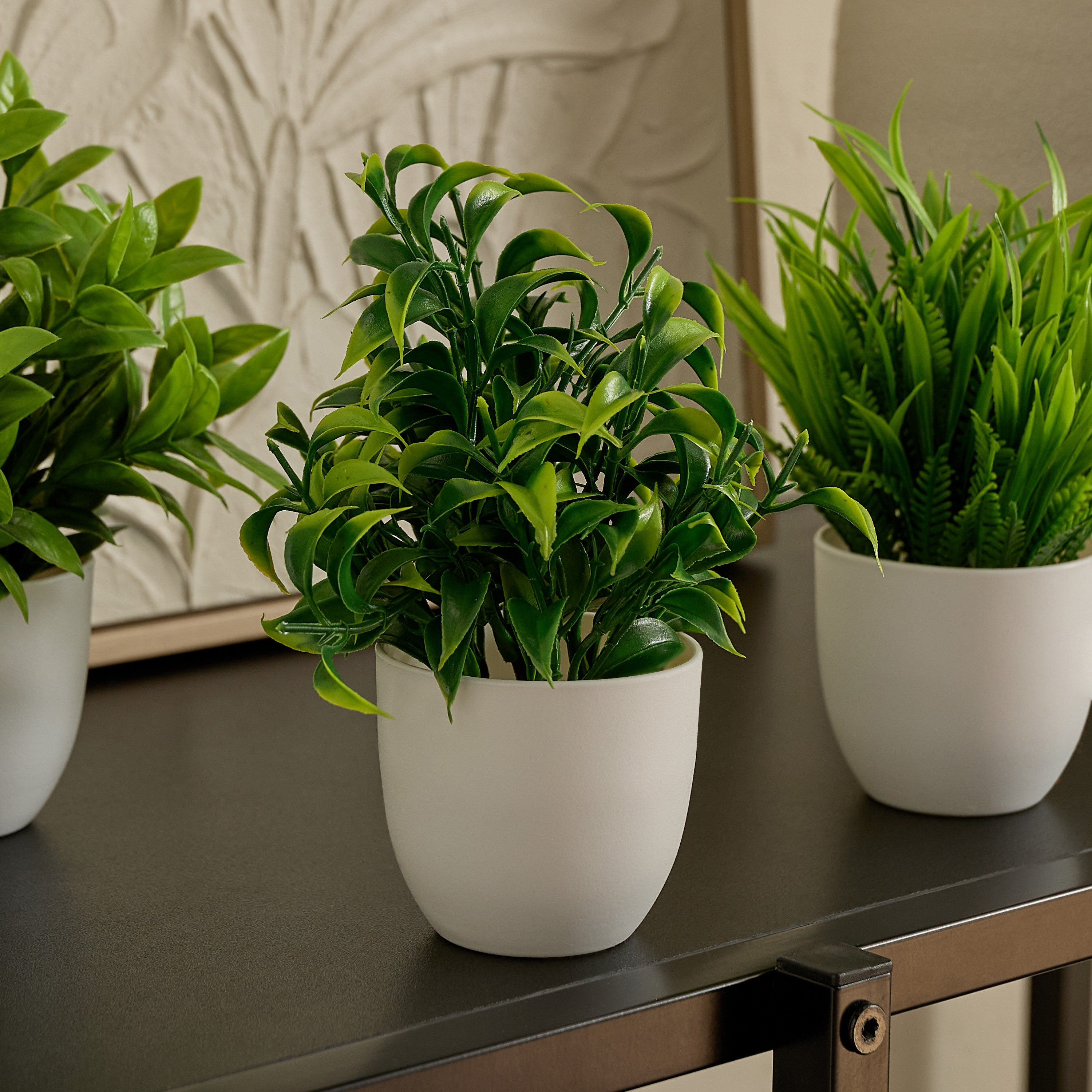 نباتات عصاري صناعية صغيرة من إيفرجرين - طقم 4 قطع-hbxdecorandfurnishings-homeaccessories-artificialflowersandplants-image-2