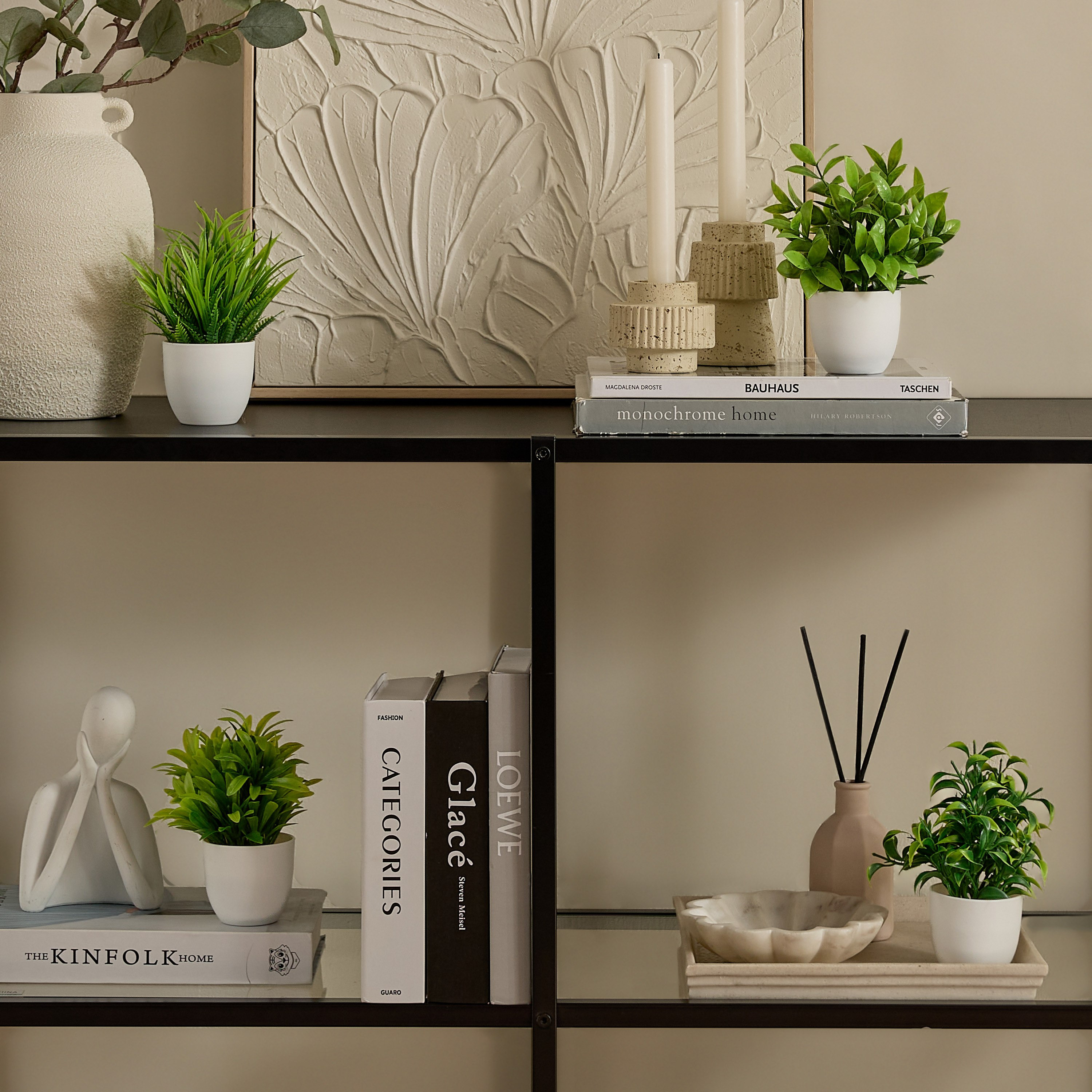 نباتات عصاري صناعية صغيرة من إيفرجرين - طقم 4 قطع-hbxdecorandfurnishings-homeaccessories-artificialflowersandplants-image-4