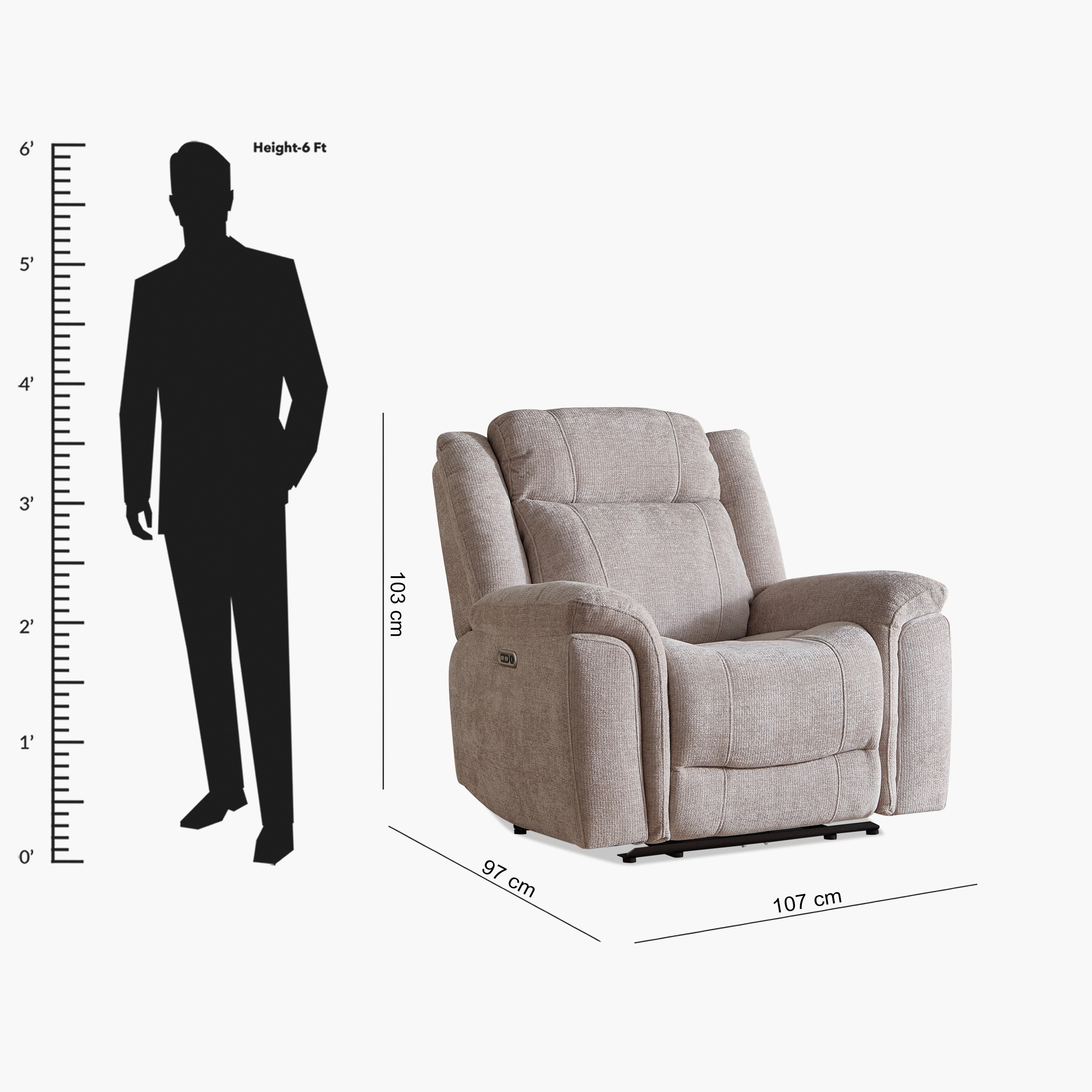 Nova Fabric Electric Power Recliner Armchair-hbxfurniture-livingroom-sofasandsofasets-image-13