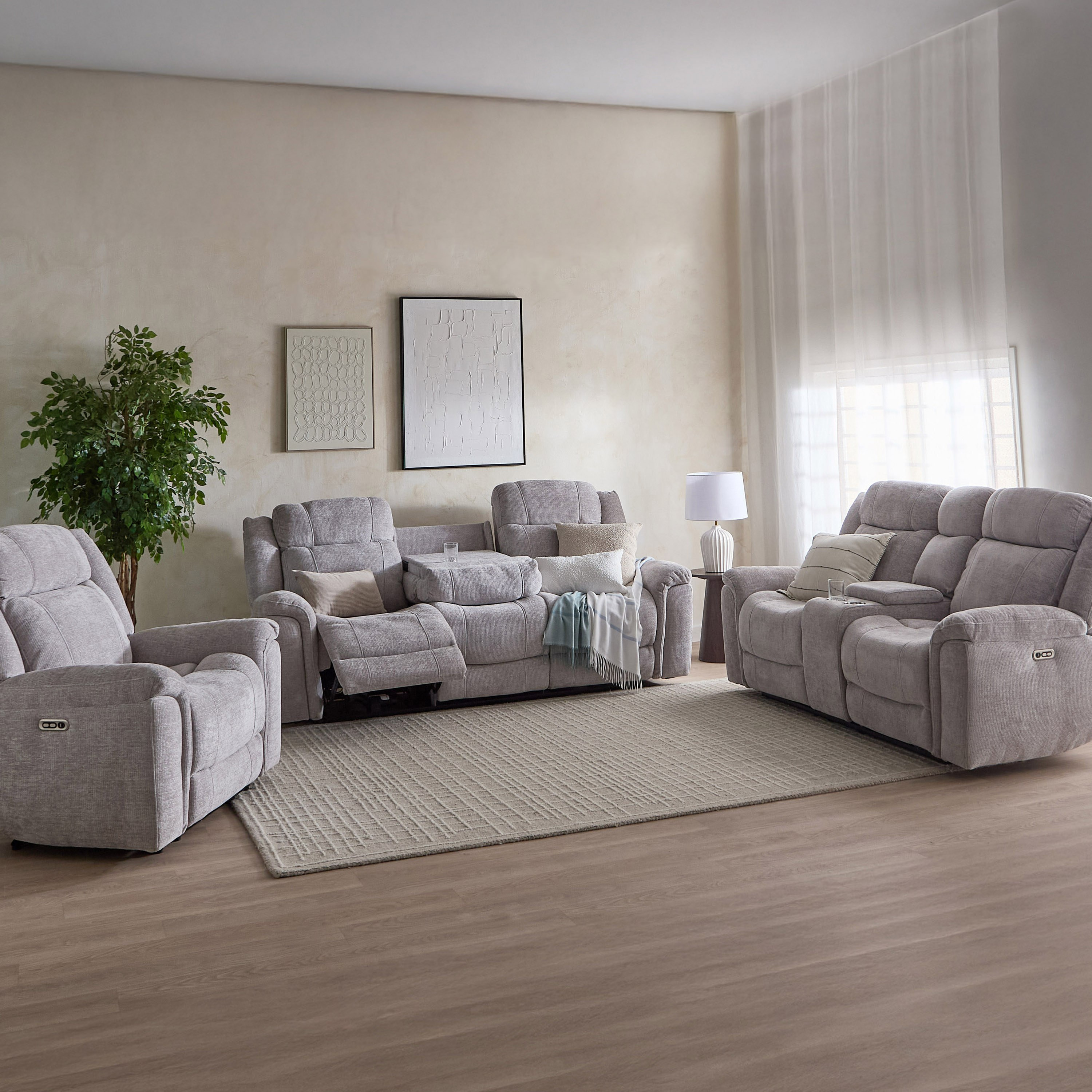Nova 3-Seater Fabric Electric Recliner with Dropdown and 2 Cup Holders-hbxlivingroom-sofasandarmchairs-sofas-image-14