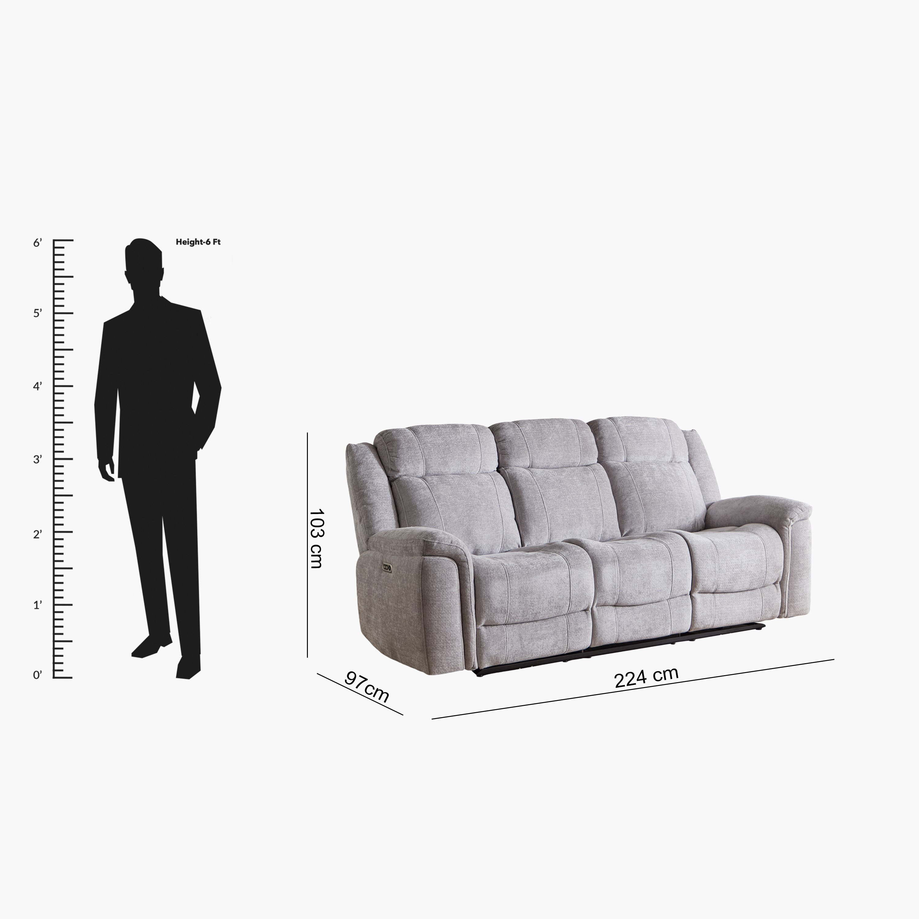 Nova 3-Seater Fabric Electric Recliner with Dropdown and 2 Cup Holders-hbxlivingroom-sofasandarmchairs-sofas-image-16