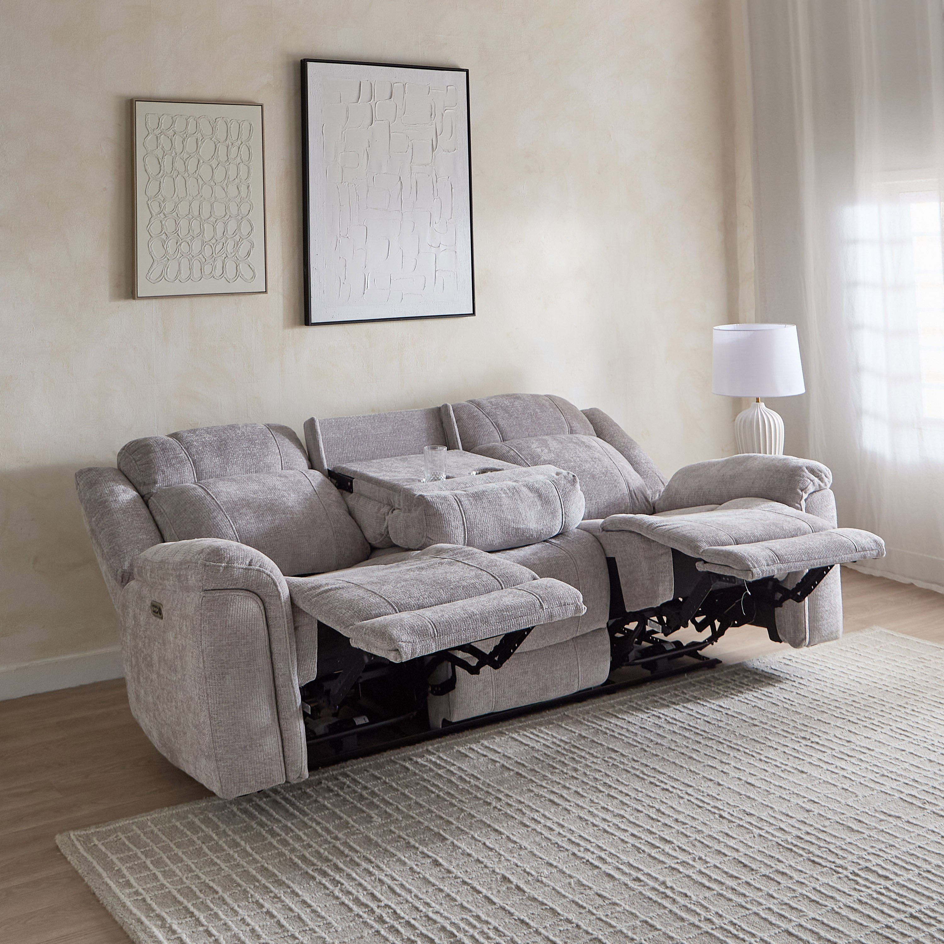 Nova 3-Seater Fabric Electric Recliner with Dropdown and 2 Cup Holders-hbxlivingroom-sofasandarmchairs-sofas-image-4