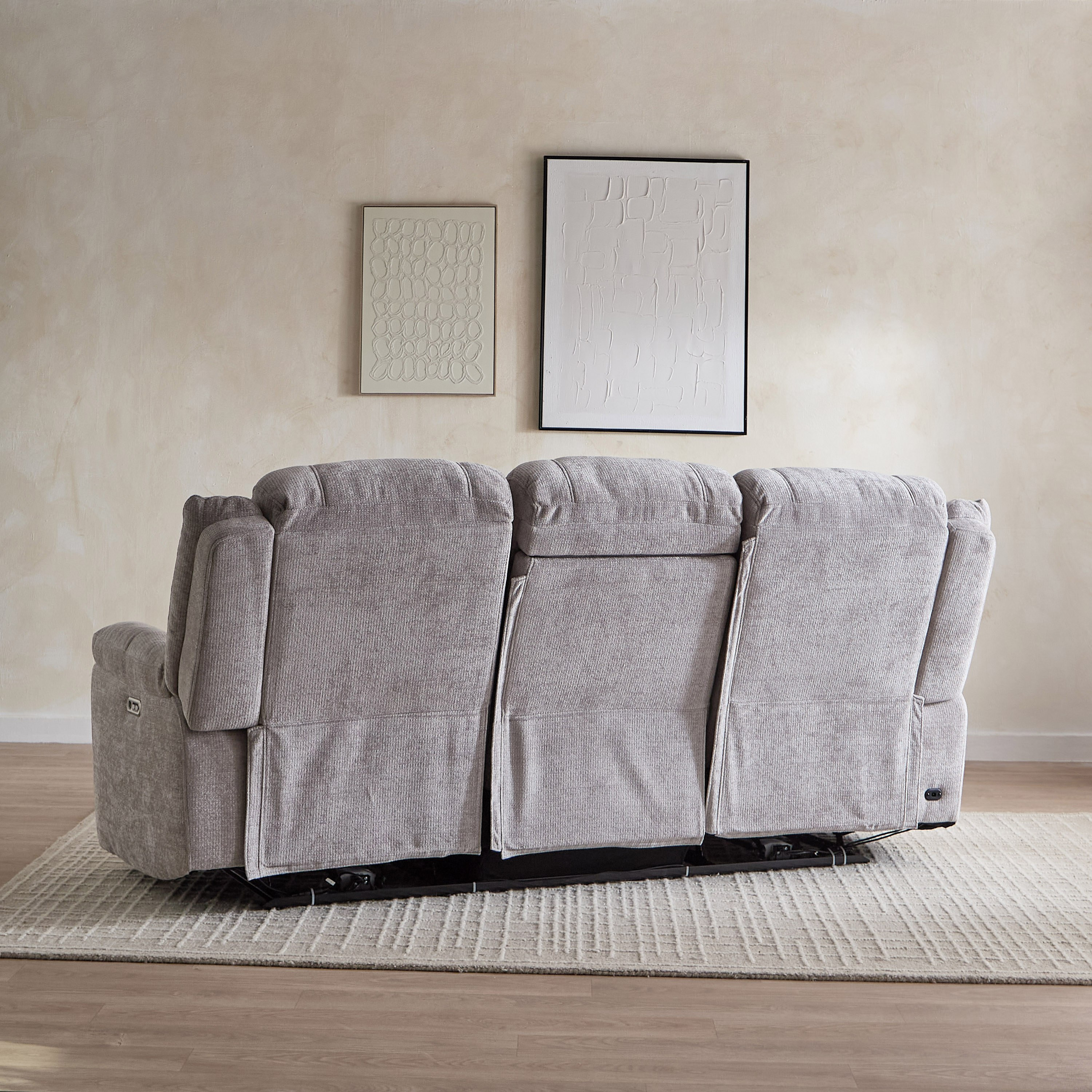 Nova 3-Seater Fabric Electric Recliner with Dropdown and 2 Cup Holders-hbxlivingroom-sofasandarmchairs-sofas-image-6