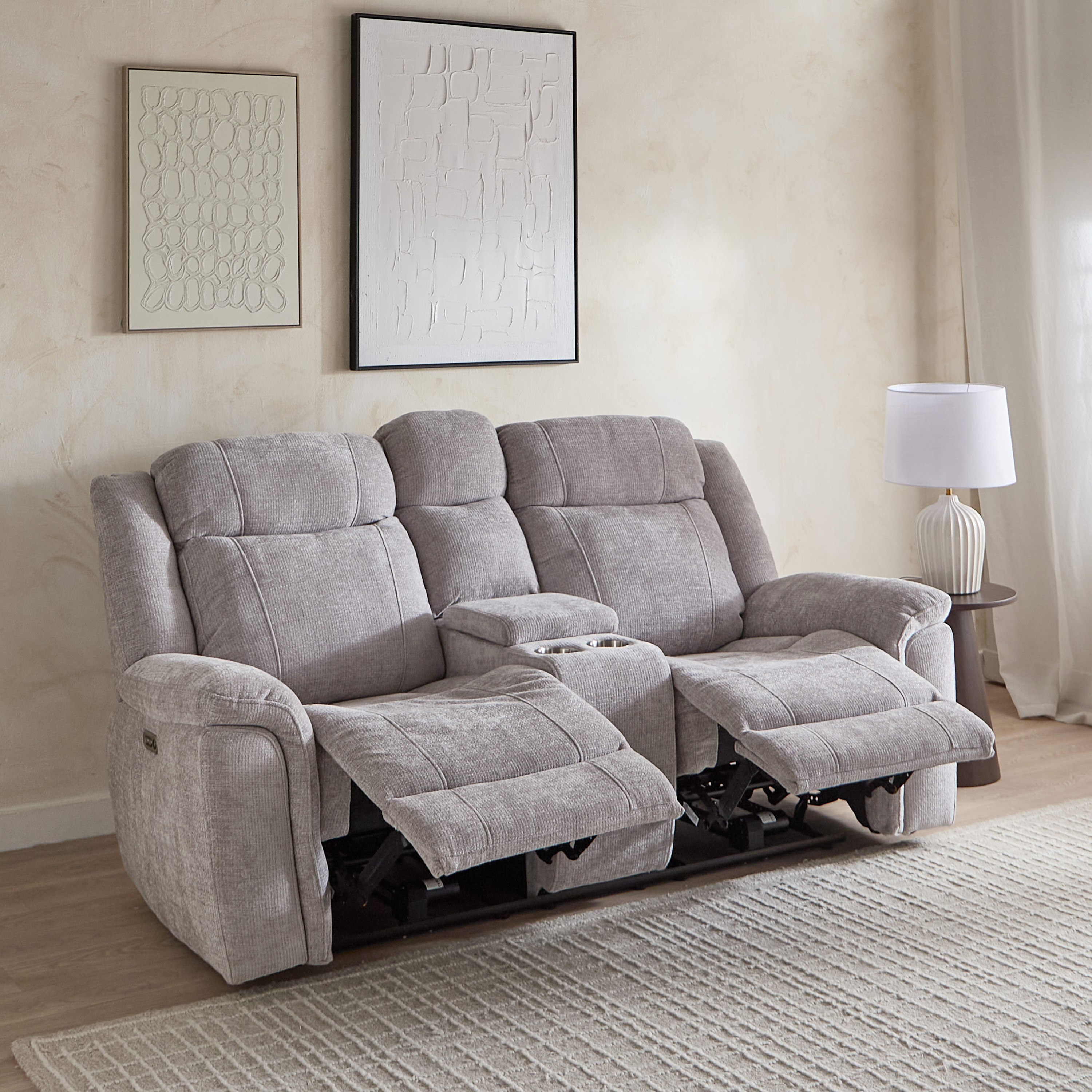 Nova 2-Seater Storage Console Power Fabric Recliner with 2 Cup Holders and USB C-Type Charging-hbxlivingroom-sofasandarmchairs-sofas-image-2