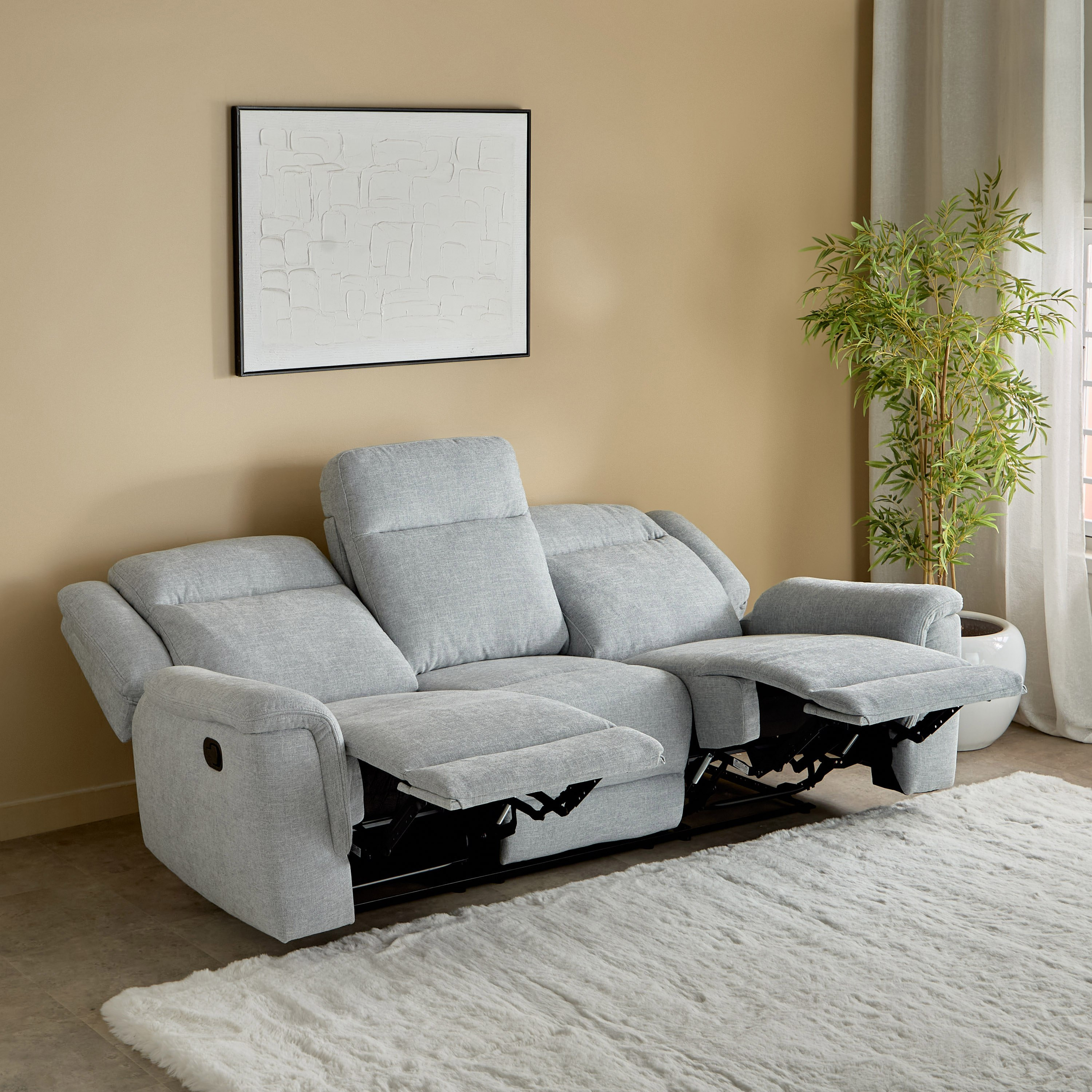 Brunswick 3-Seater Fabric Recliner with Dropdown and 2 Cup Holders-hbxlivingroom-sofasandarmchairs-sofas-image-3