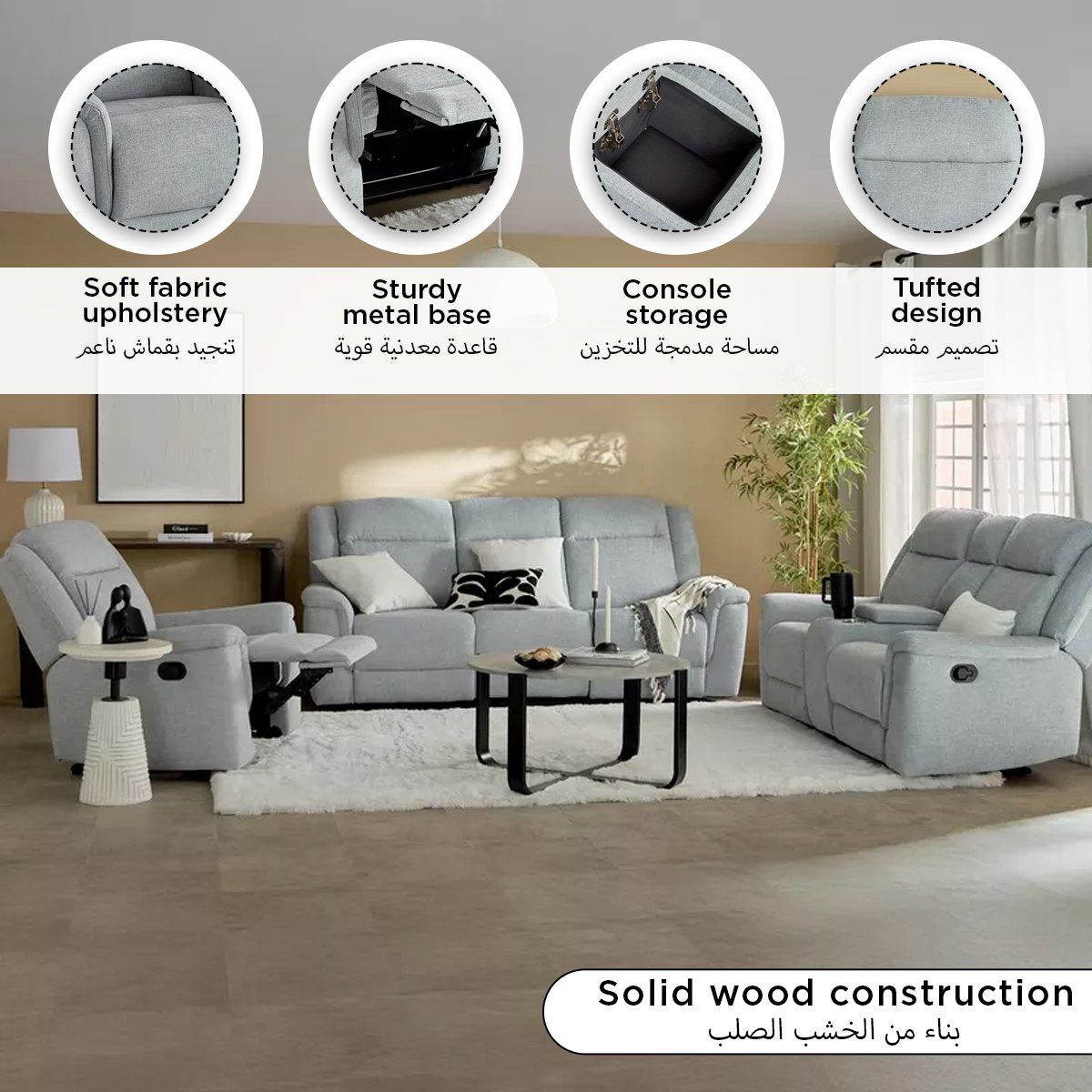 Brunswick 2-Seater Storage Console Fabric Recliner with 2 Cup Holders-hbxlivingroom-sofasandarmchairs-sofas-image-15
