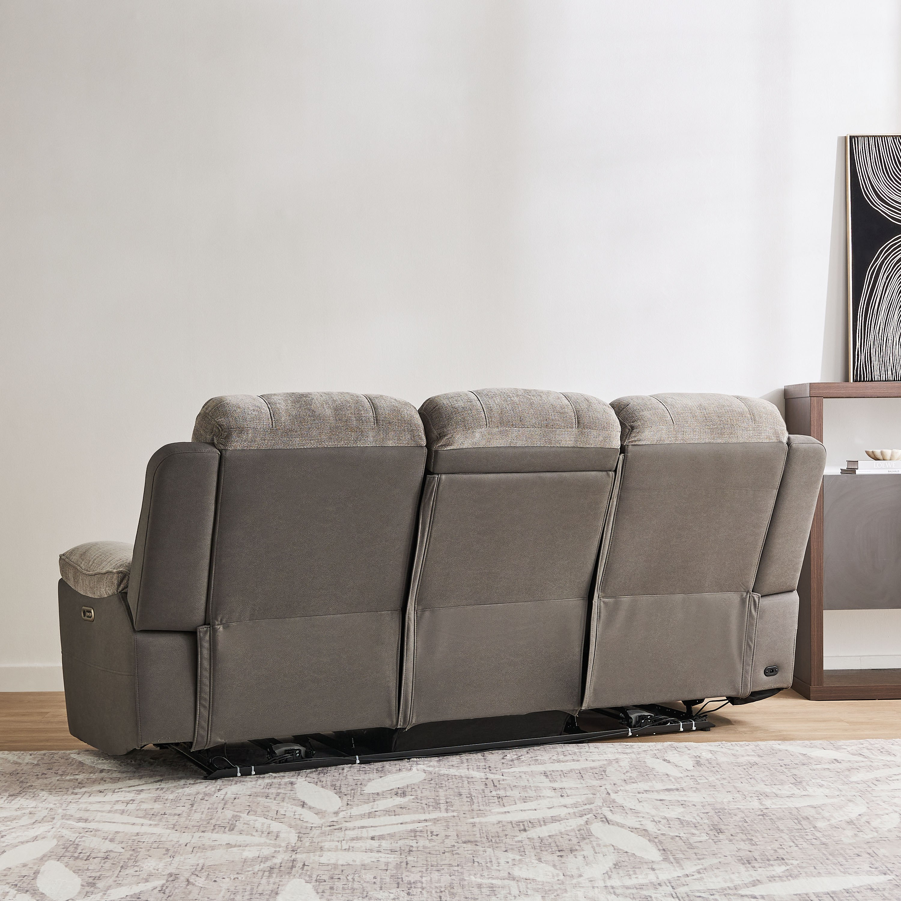 Kingston 3-Seater Electric Power Fabric Recliner with Dropdown and 2 Cup holders-hbxlivingroom-sofasandarmchairs-sofas-image-5