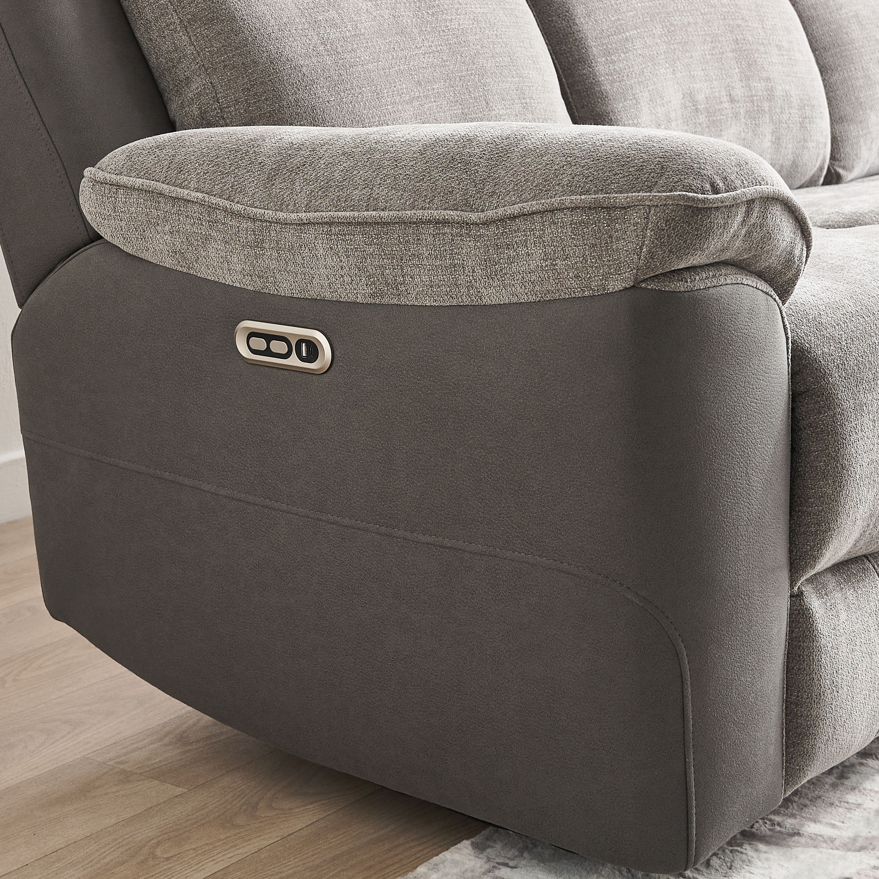 Kingston 2-Seater Storage Console Power Fabric Recliner with 2 Cup Holders and USB C Type Charging-hbxlivingroom-sofasandarmchairs-sofas-image-10