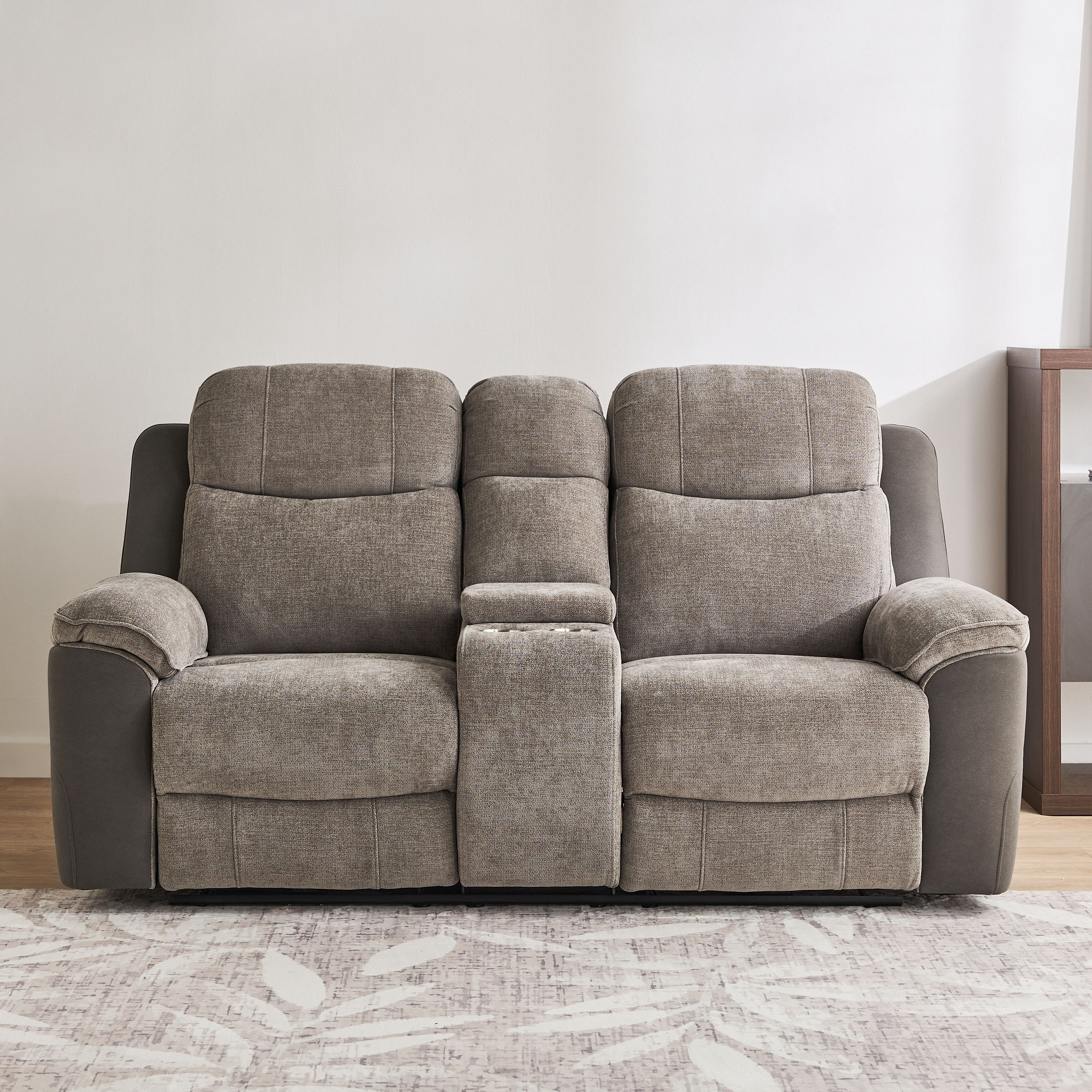 Kingston 2-Seater Storage Console Power Fabric Recliner with 2 Cup Holders and USB C Type Charging-hbxlivingroom-sofasandarmchairs-sofas-image-4