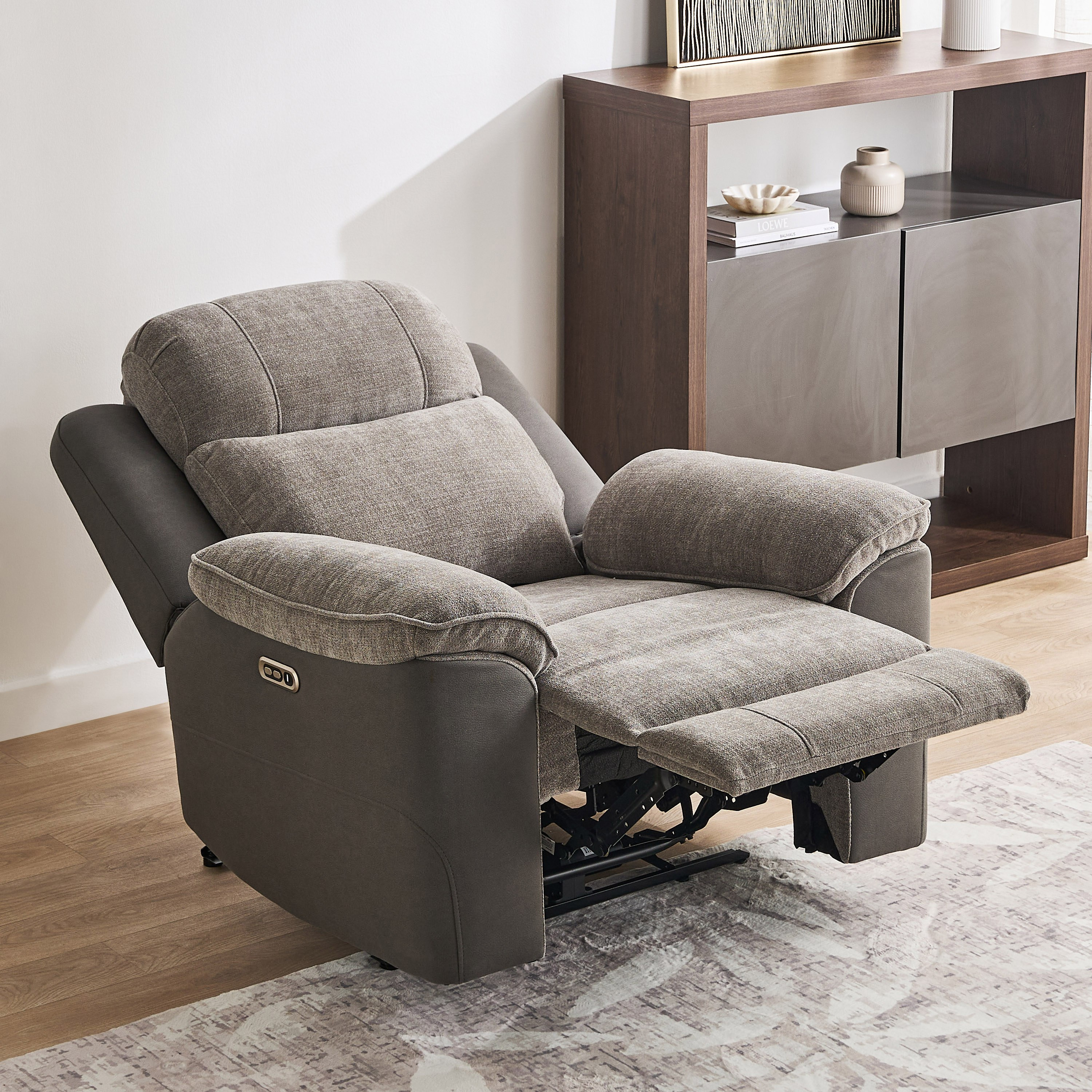 Kingston Armchair Electric Power Fabric Recliner-hbxfurniture-livingroom-sofasandsofasets-image-4