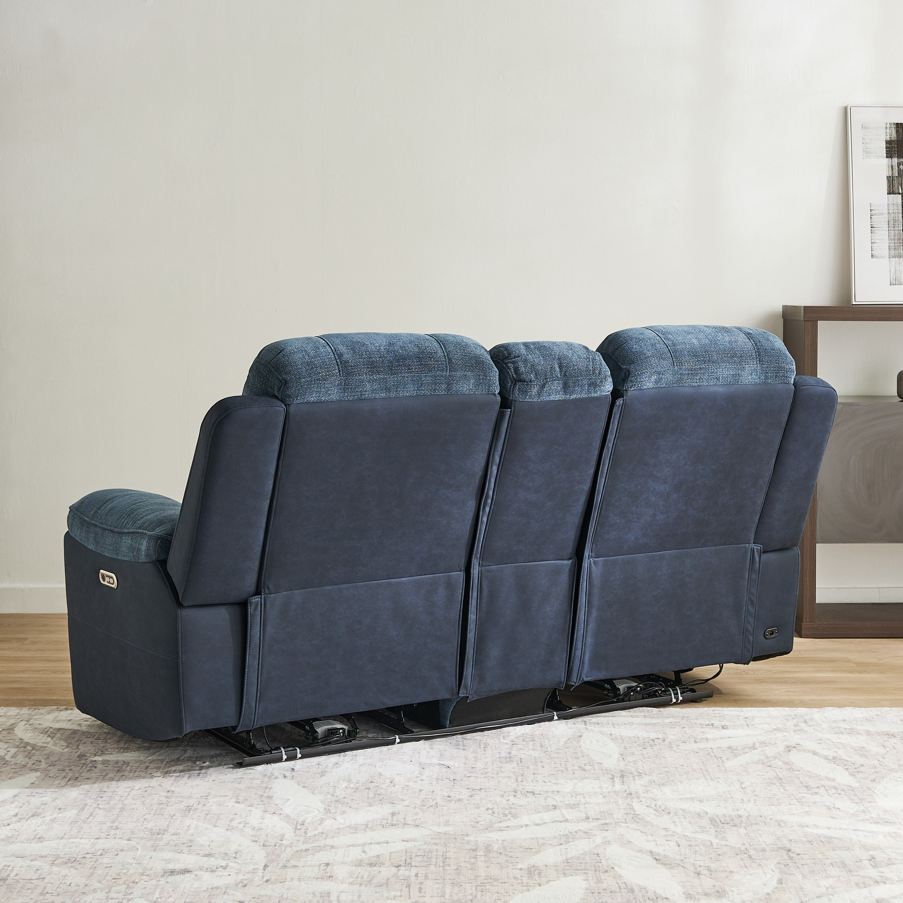 Kingston 2-Seater Storage Console Power Fabric Recliner with 2 Cup Holders and USB C Type Charging-hbxlivingroom-sofasandarmchairs-sofas-image-5
