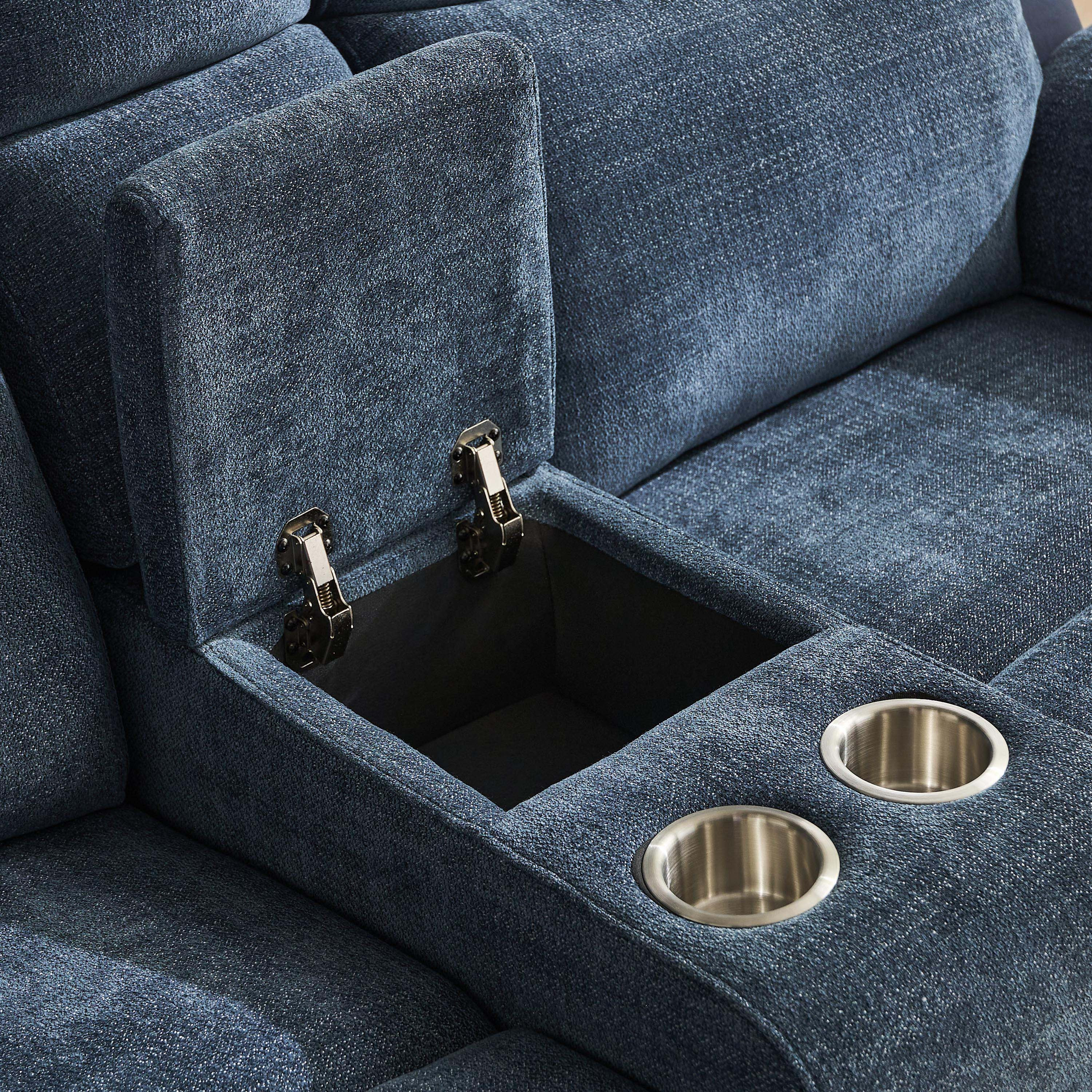 Kingston 2-Seater Storage Console Power Fabric Recliner with 2 Cup Holders and USB C Type Charging-hbxlivingroom-sofasandarmchairs-sofas-image-8