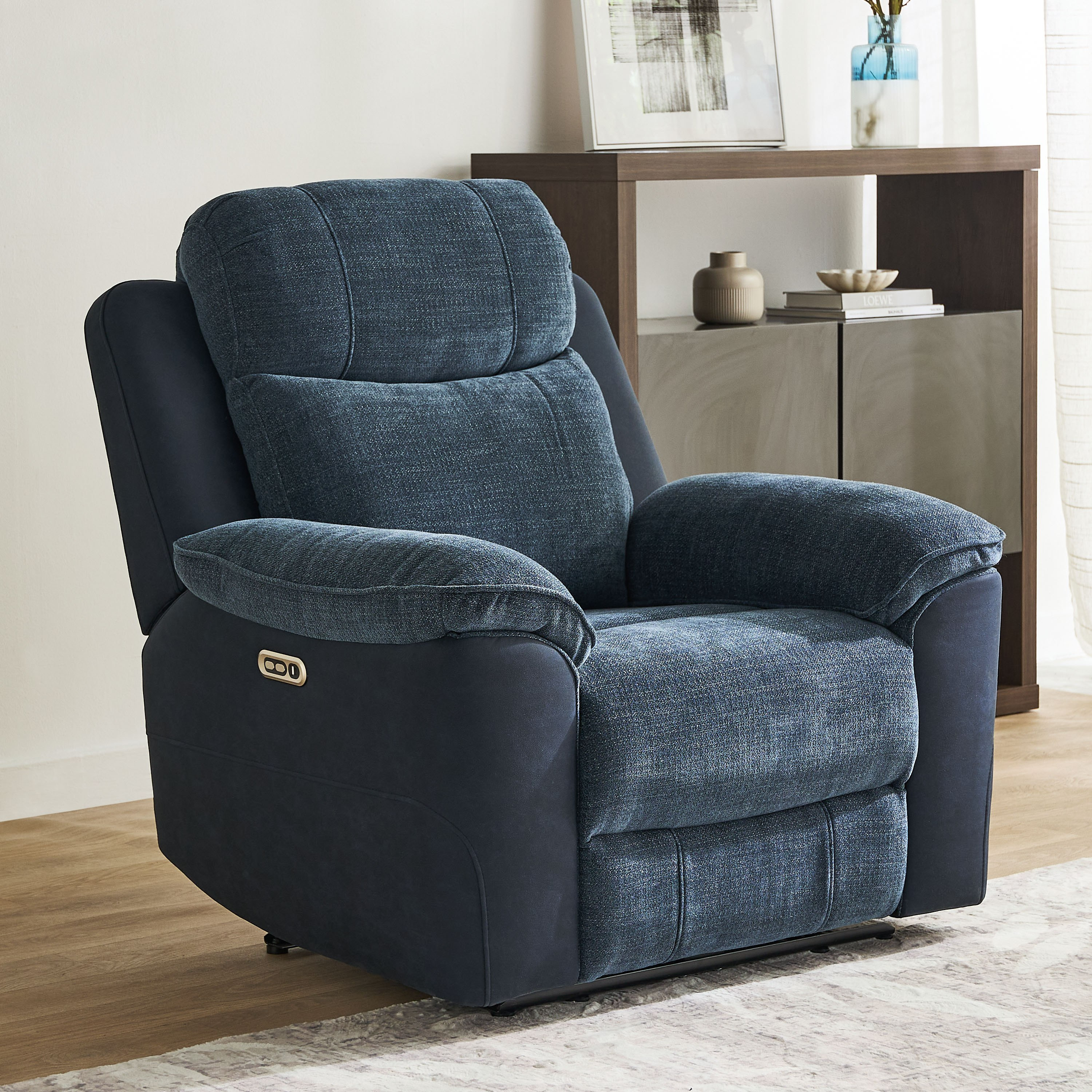 Kingston Armchair Electric Power Fabric Recliner-hbxfurniture-livingroom-sofasandsofasets-image-2