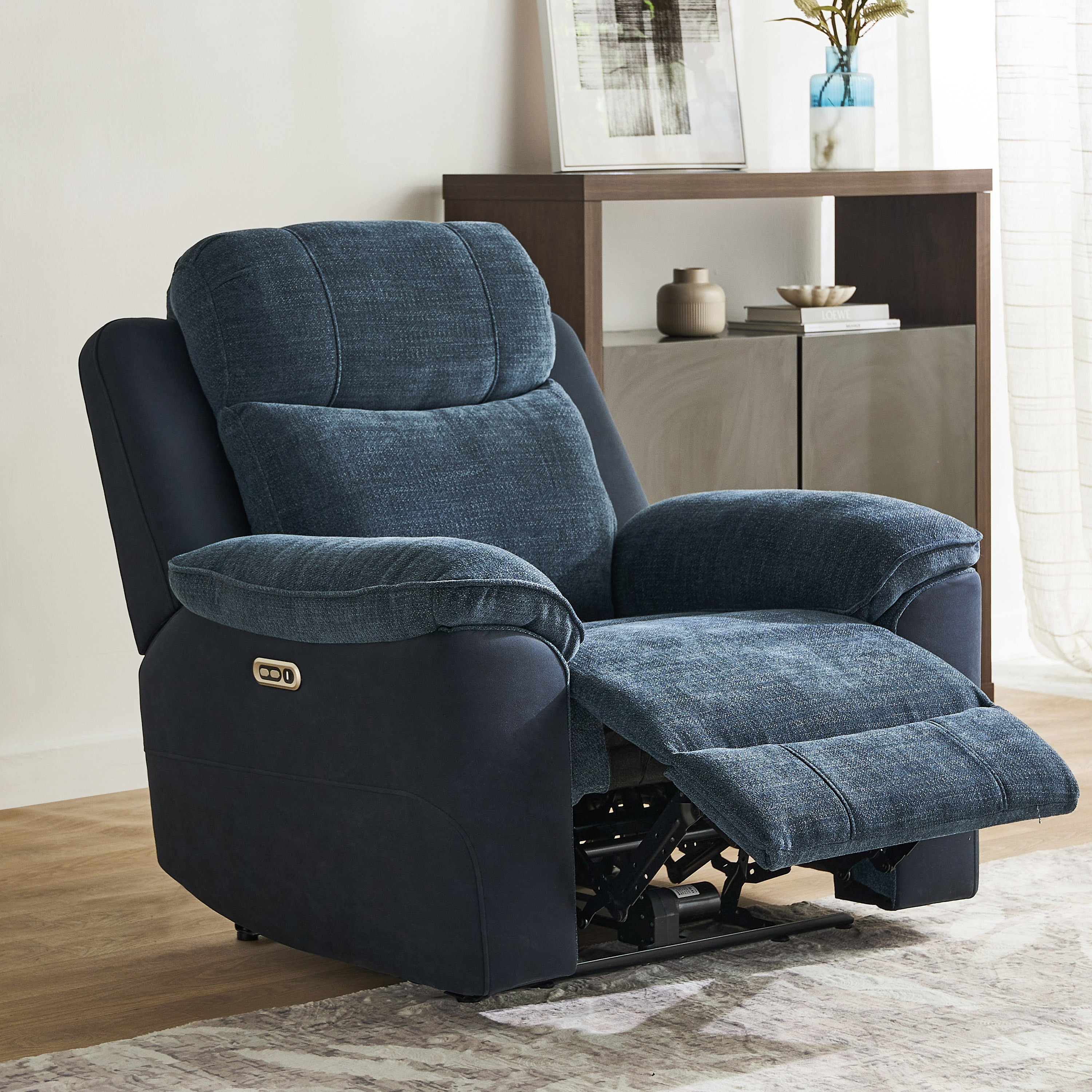 Kingston Armchair Electric Power Fabric Recliner-hbxfurniture-livingroom-sofasandsofasets-image-3