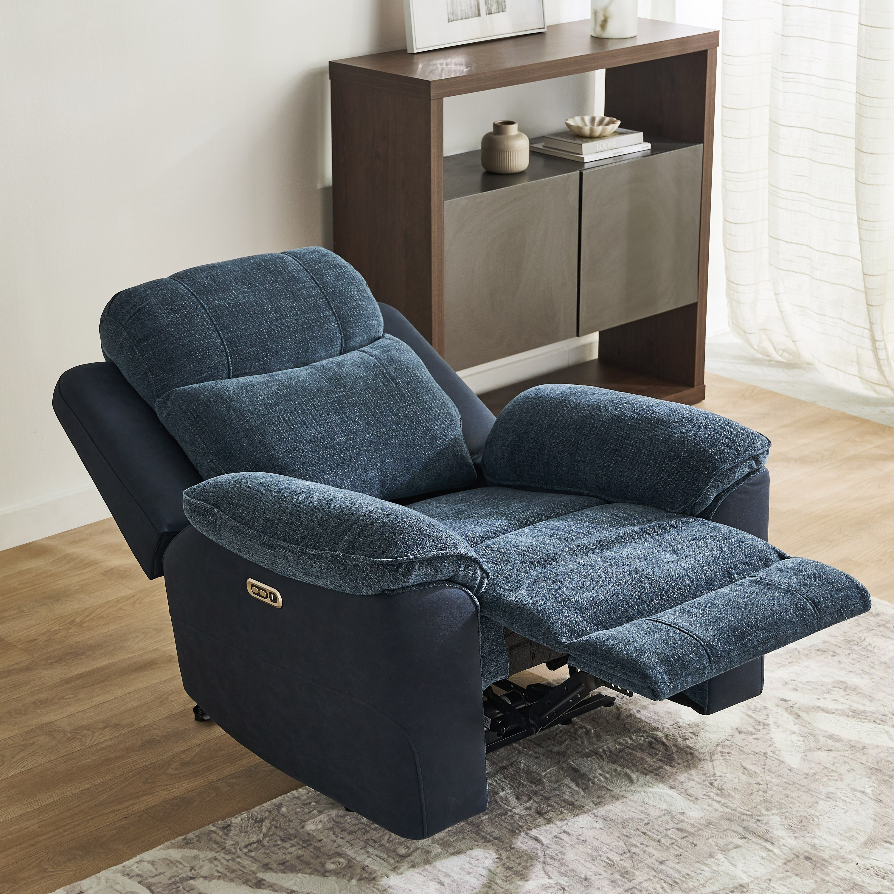 Kingston Armchair Electric Power Fabric Recliner-hbxfurniture-livingroom-sofasandsofasets-image-4