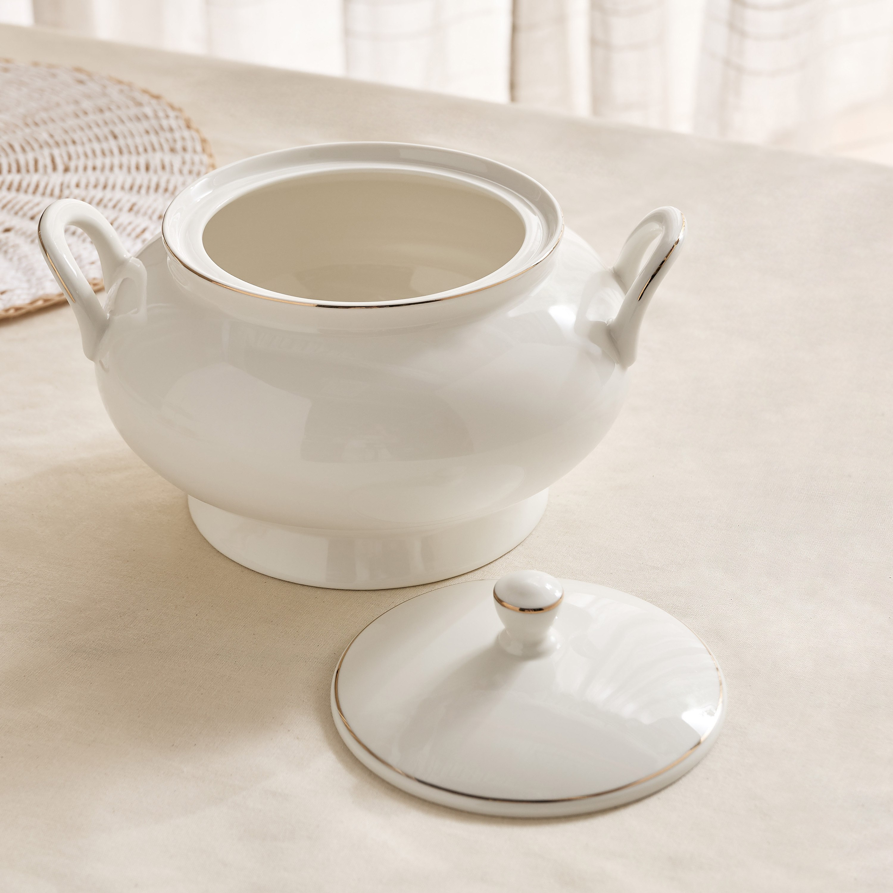 Ivory Soup Tureen - 3 L-hbxdecorandfurnishings-tabletop-serveware-image-6