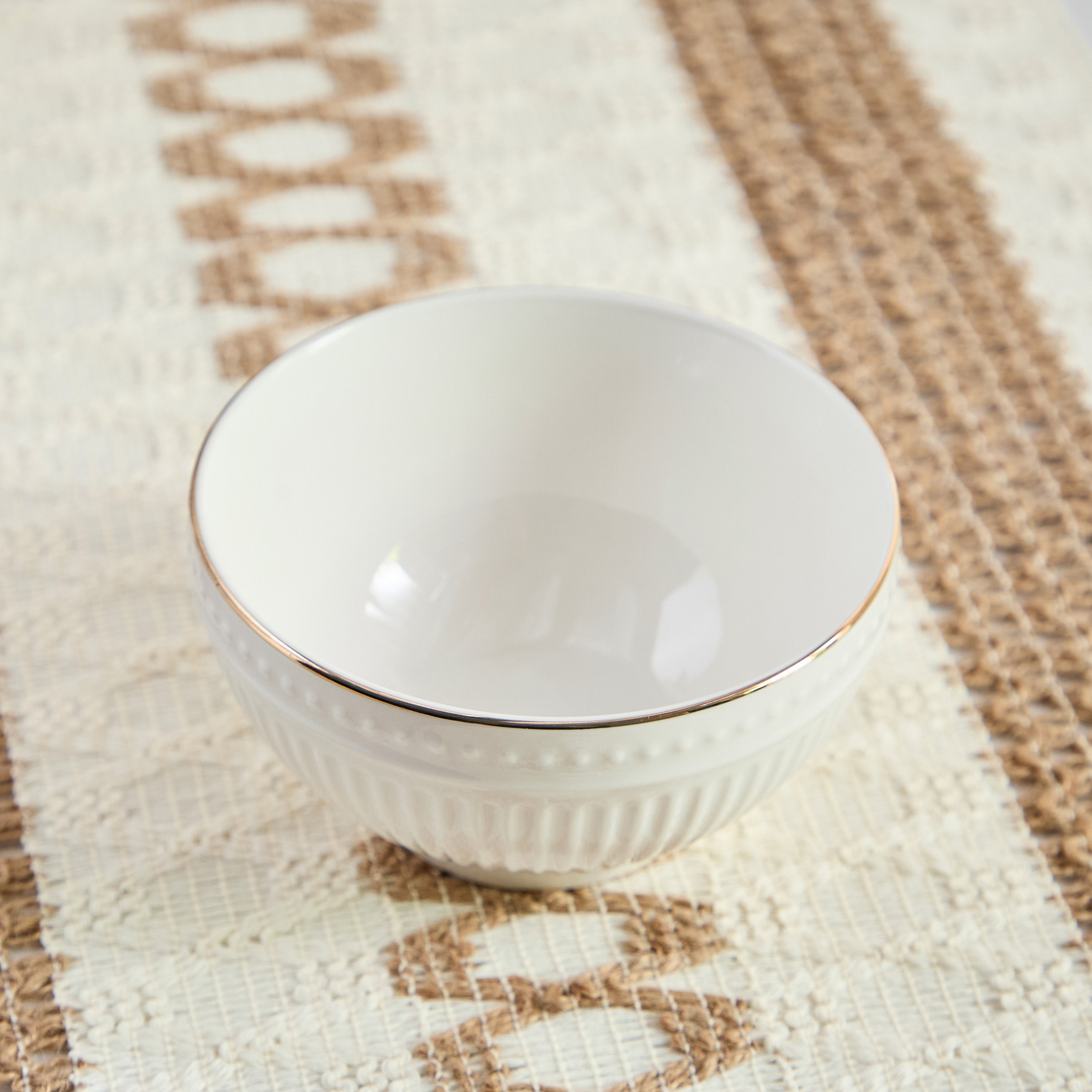 Embossed Gold Line Rice Bowl - 11.4 cm-hbxdecorandfurnishings-tabletop-crockery-image-2