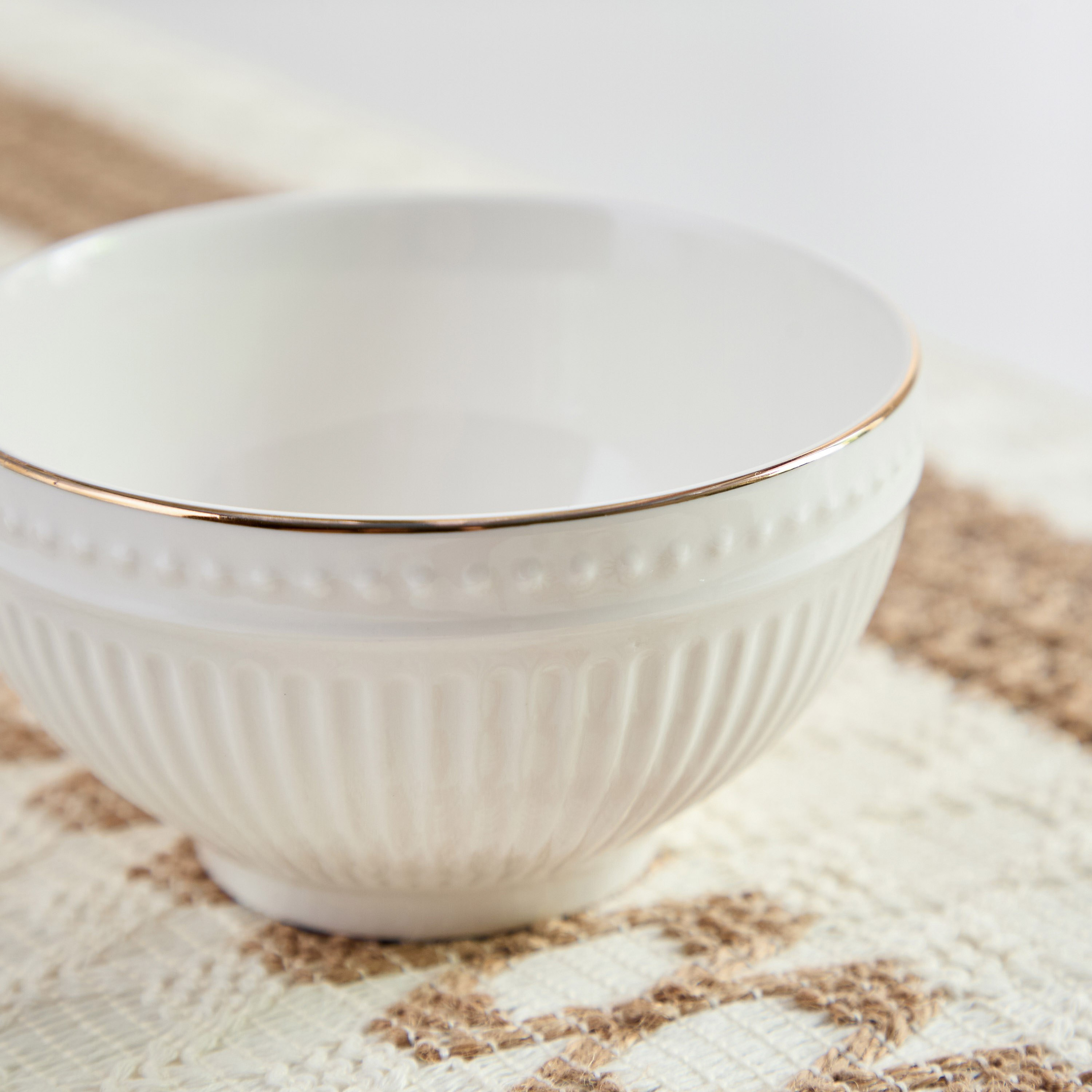 Embossed Gold Line Rice Bowl - 11.4 cm-hbxdecorandfurnishings-tabletop-crockery-image-3