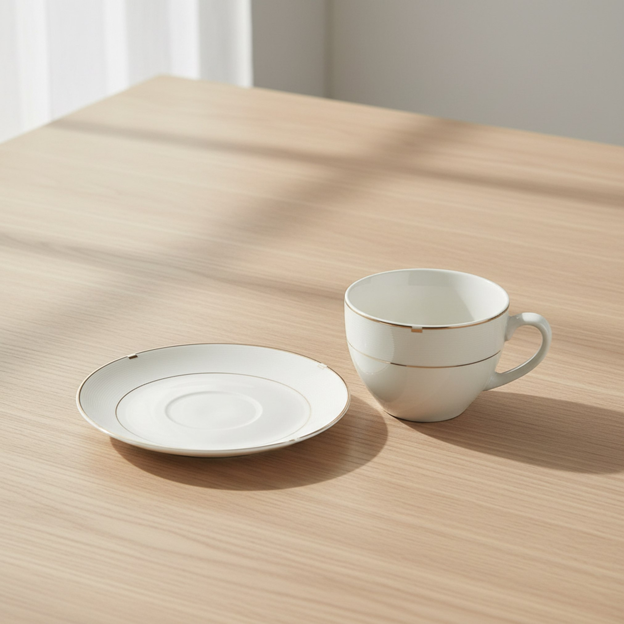 Gold Rib Tea Cup and Saucer - 260 ml-hbxdecorandfurnishings-tabletop-crockery-image-2