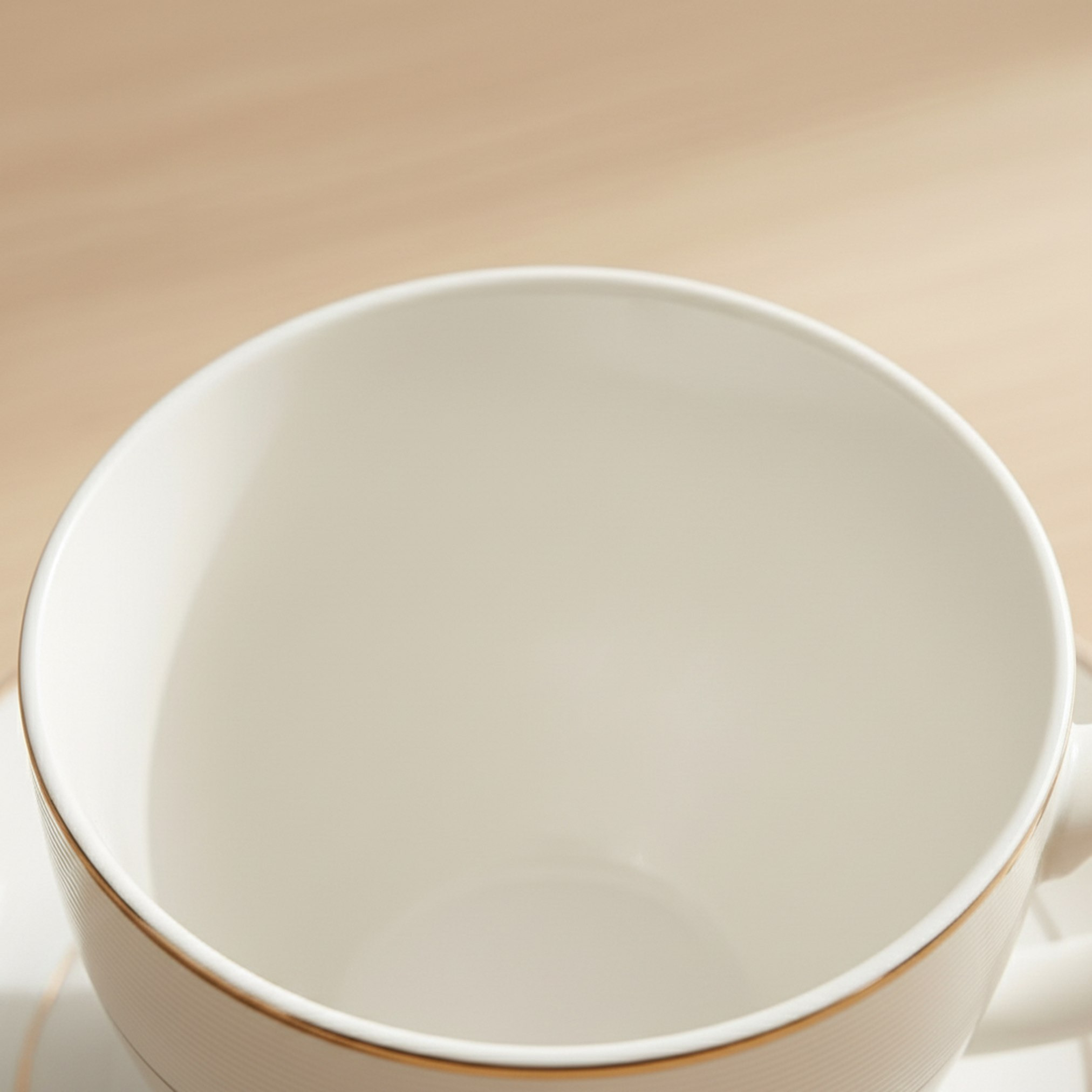 Gold Rib Tea Cup and Saucer - 260 ml-hbxdecorandfurnishings-tabletop-crockery-image-5