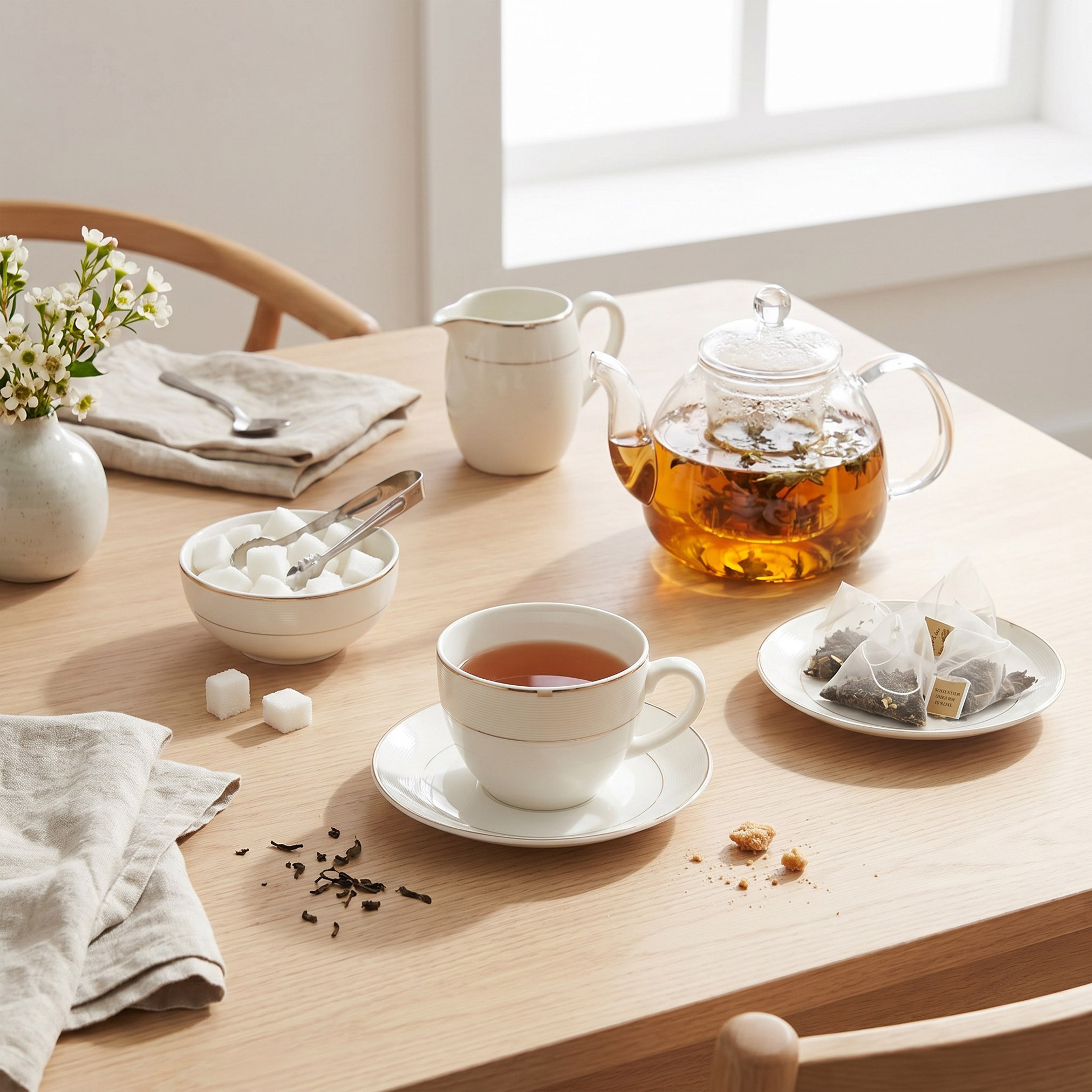 Gold Rib Tea Cup and Saucer - 260 ml-hbxdecorandfurnishings-tabletop-crockery-image-6