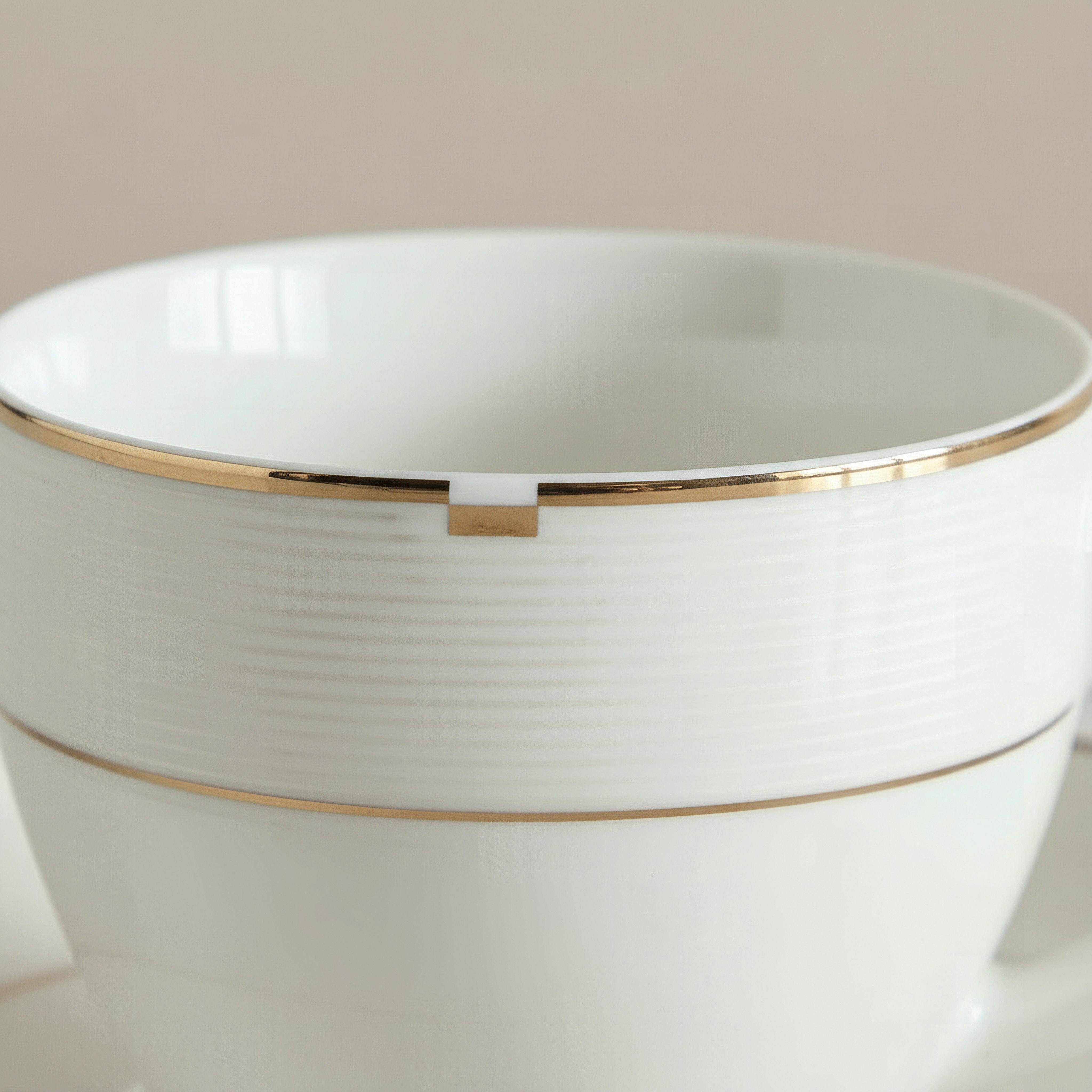 Gold Rib Espresso Cup and Saucer - 110 ml-hbxdecorandfurnishings-tabletop-crockery-image-2