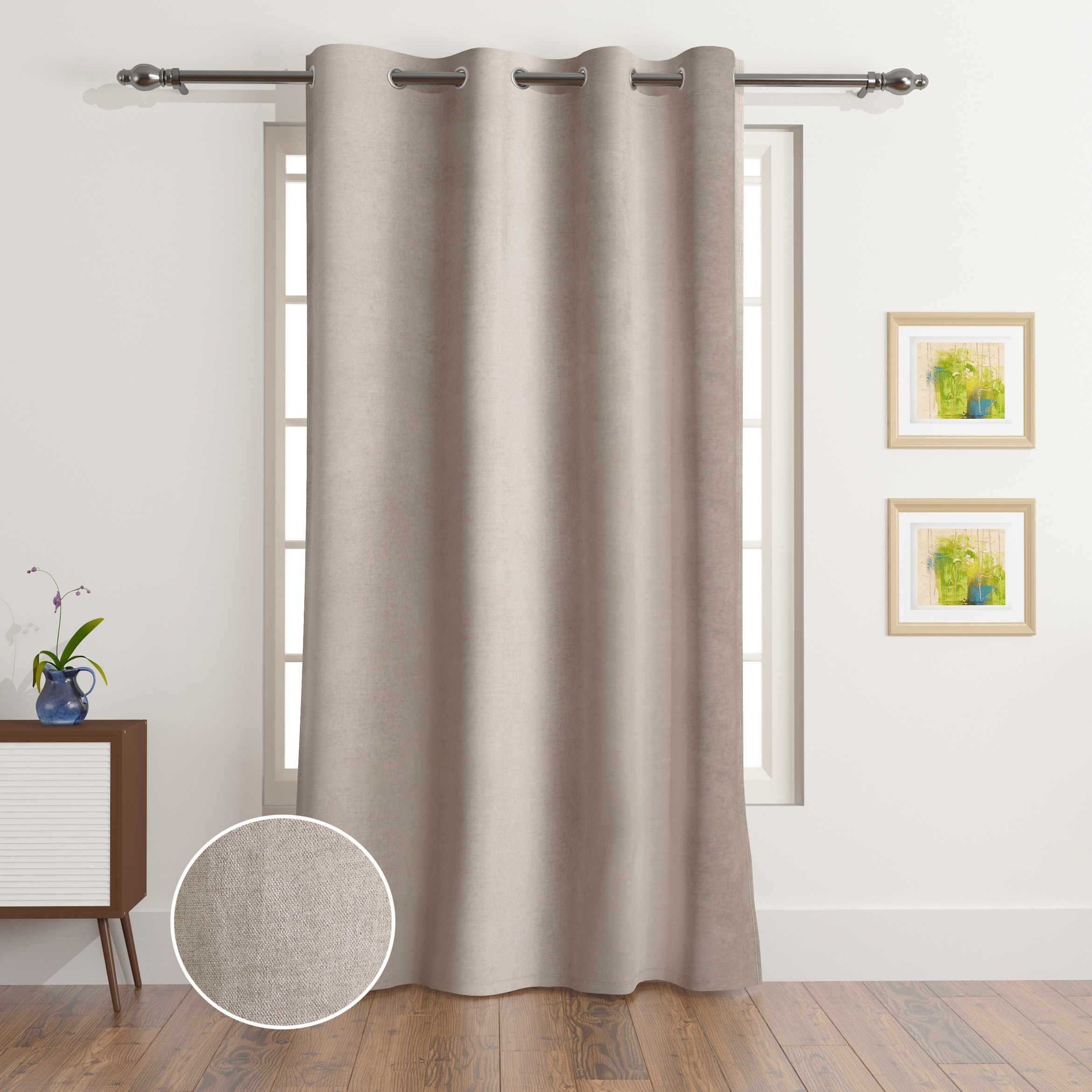 Bristol Shay Single Blackout Curtain - 140x240 cm-hbxhomeware-hbxbedroom-image-1