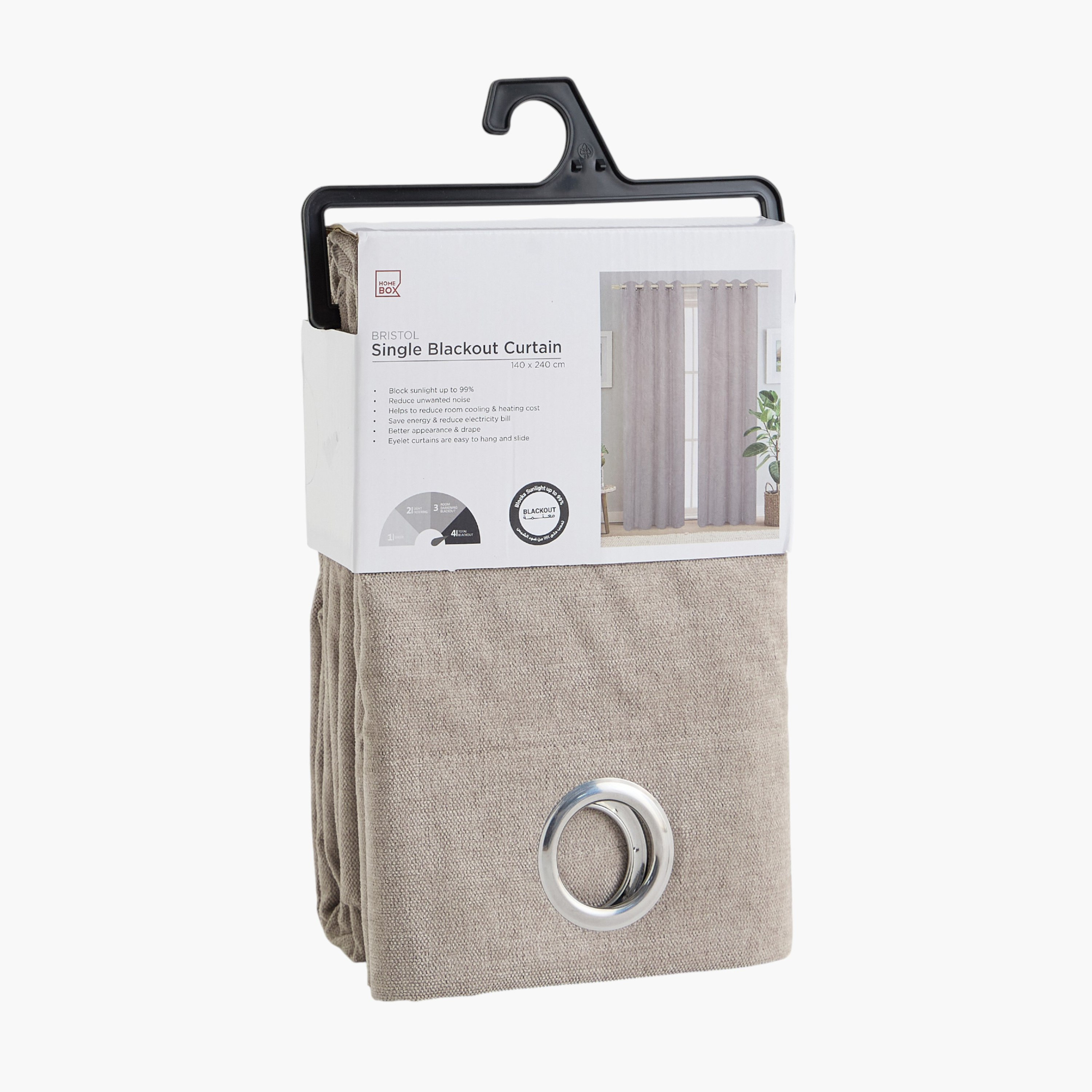 Bristol Shay Single Blackout Curtain - 140x240 cm-hbxhomeware-hbxbedroom-image-4
