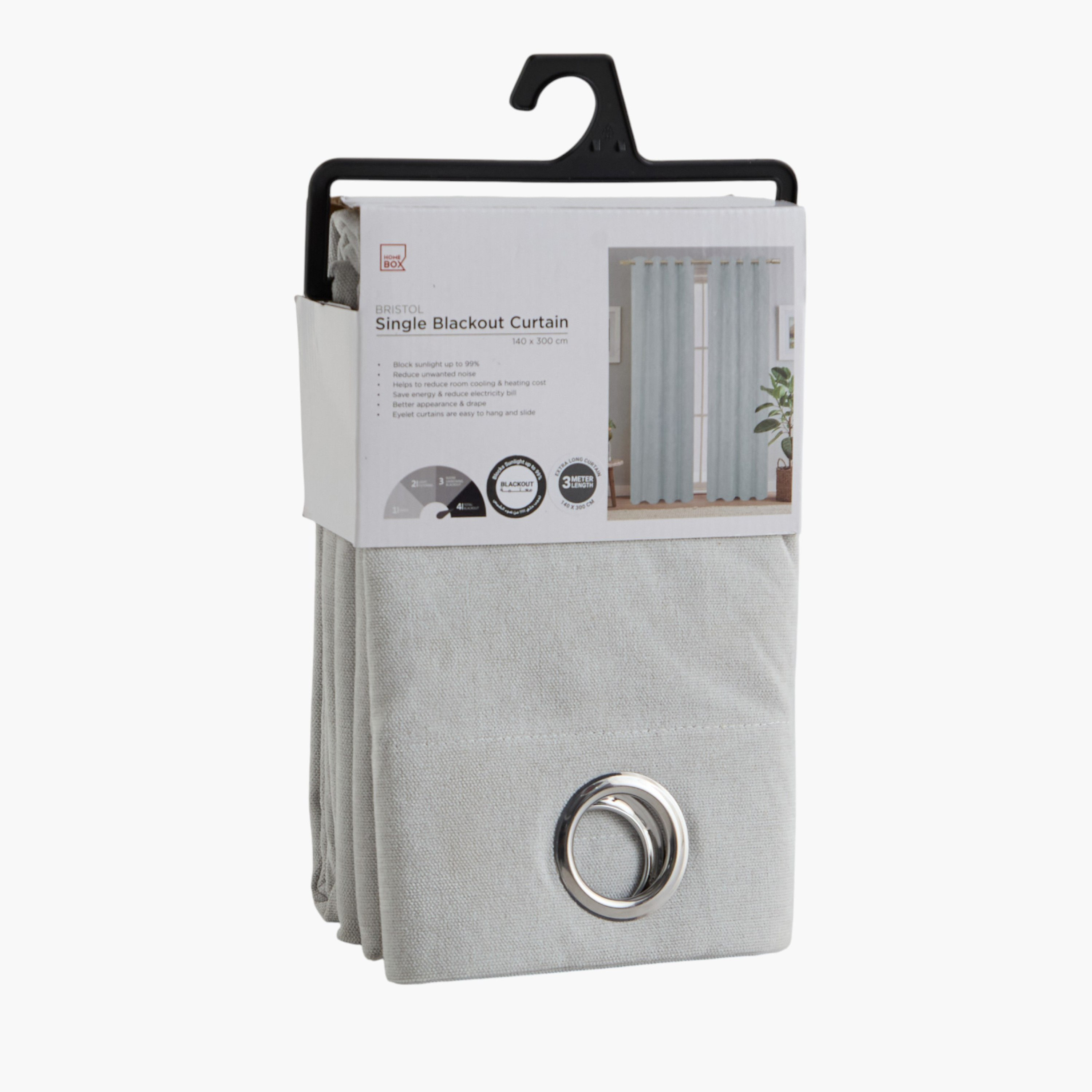 Bristol Shay Extra Long Single Blackout Curtain - 140x300 cm-hbxhomeware-hbxbedroom-image-4