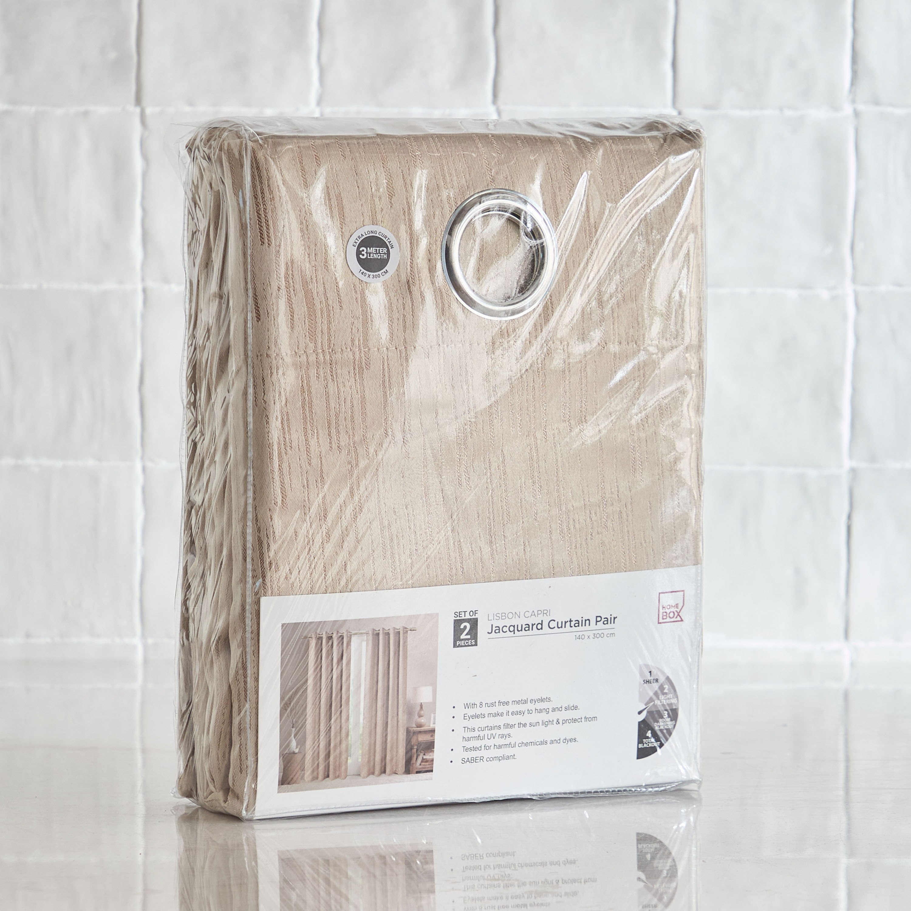 Lisbon Capri 2-Piece Jacquard Extra Long Curtain Set - 140x300 cm-hbxhomeware-hbxbedroom-image-5