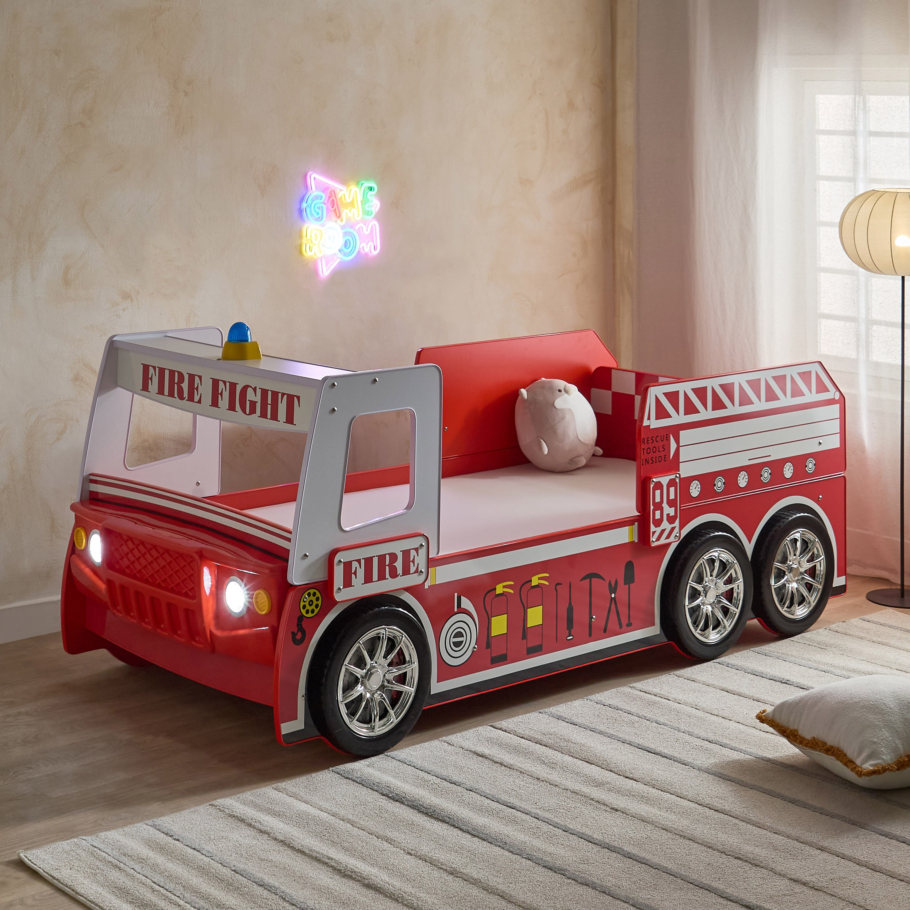 سرير فردي بتصميم شاحنة إطفاء - هالمستاد نكست من موڤو - 90x190 سم-hbxfurniture-bedsandbedsets-beds-single-image-2