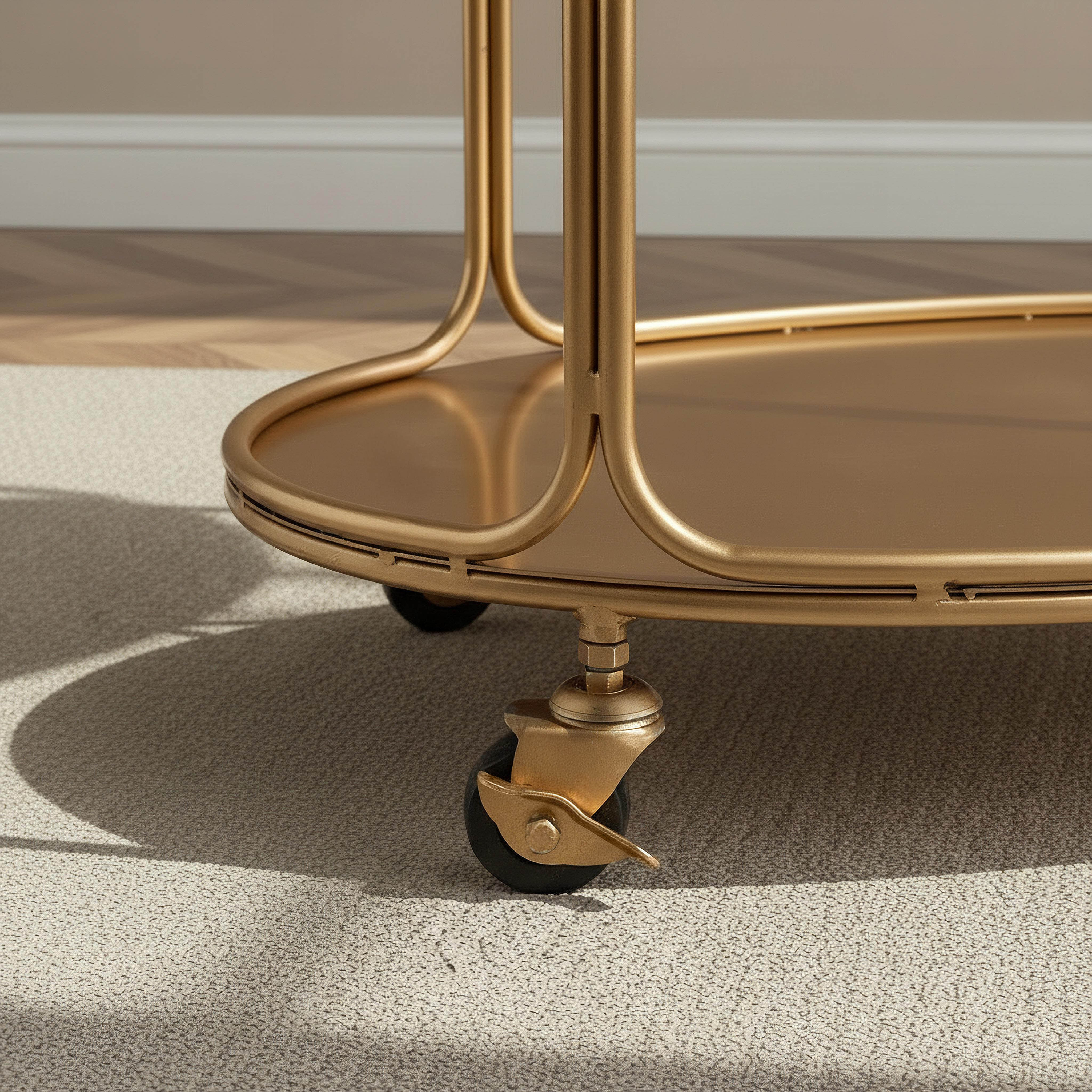 Cavon Malibu Geniune Marble Top Serving Trolley-hbxlivingroom-tablesandstands-servingtrolleys-image-3