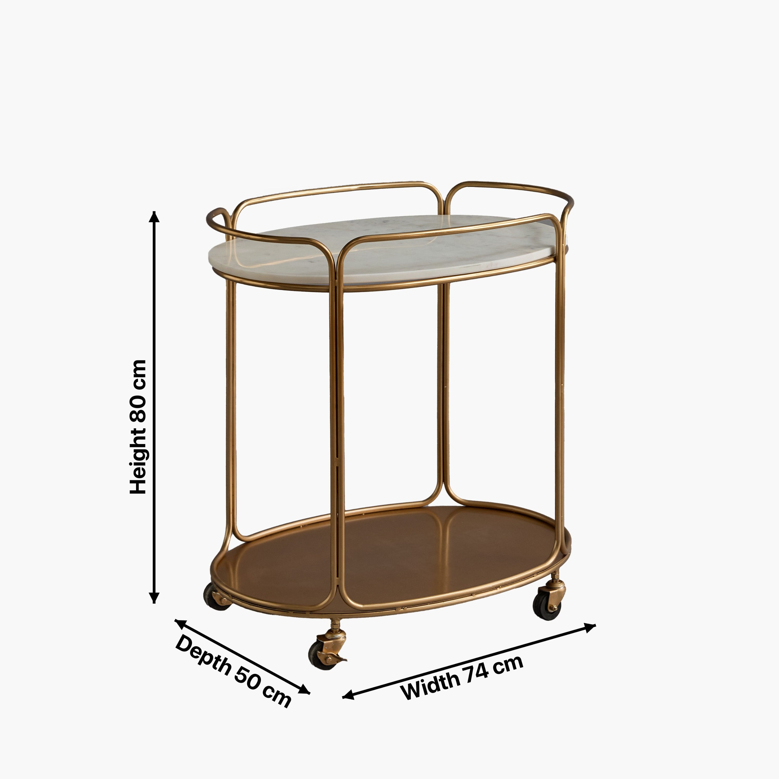 Cavon Malibu Geniune Marble Top Serving Trolley-hbxlivingroom-tablesandstands-servingtrolleys-image-5