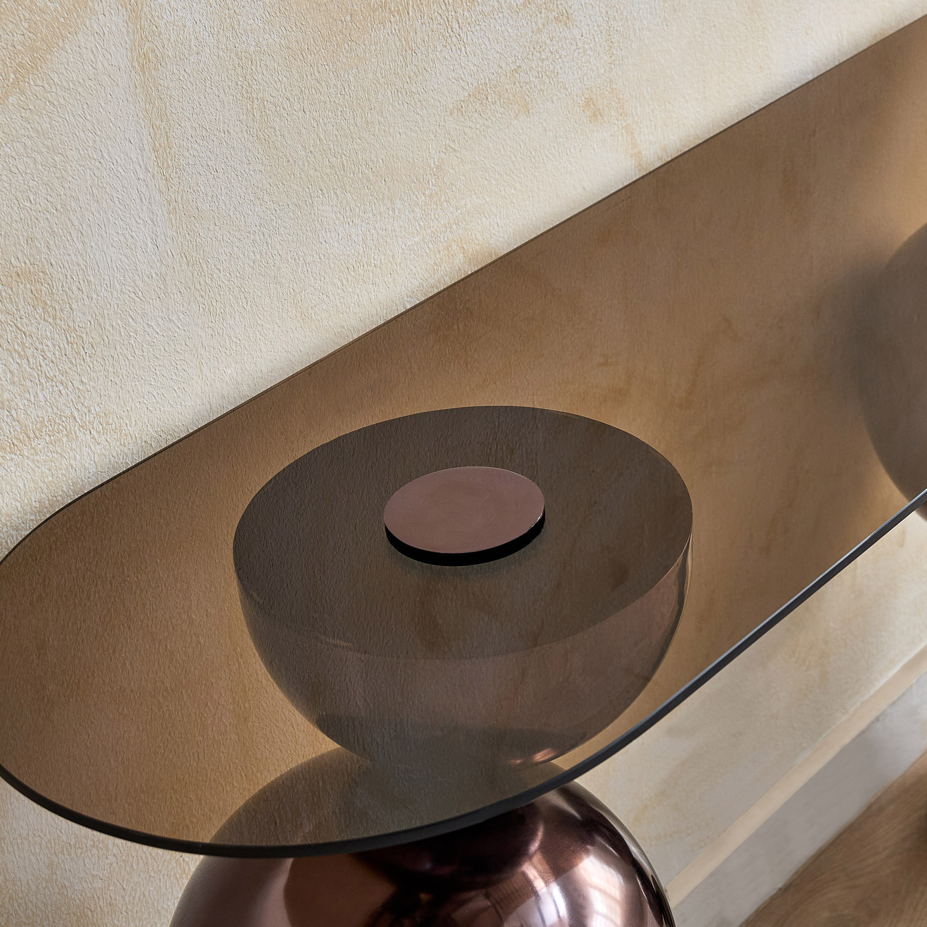 Cavon Glanzy Tempered Glass Top Console Table-hbxfurniture-tablesandstands-consoletables-image-3
