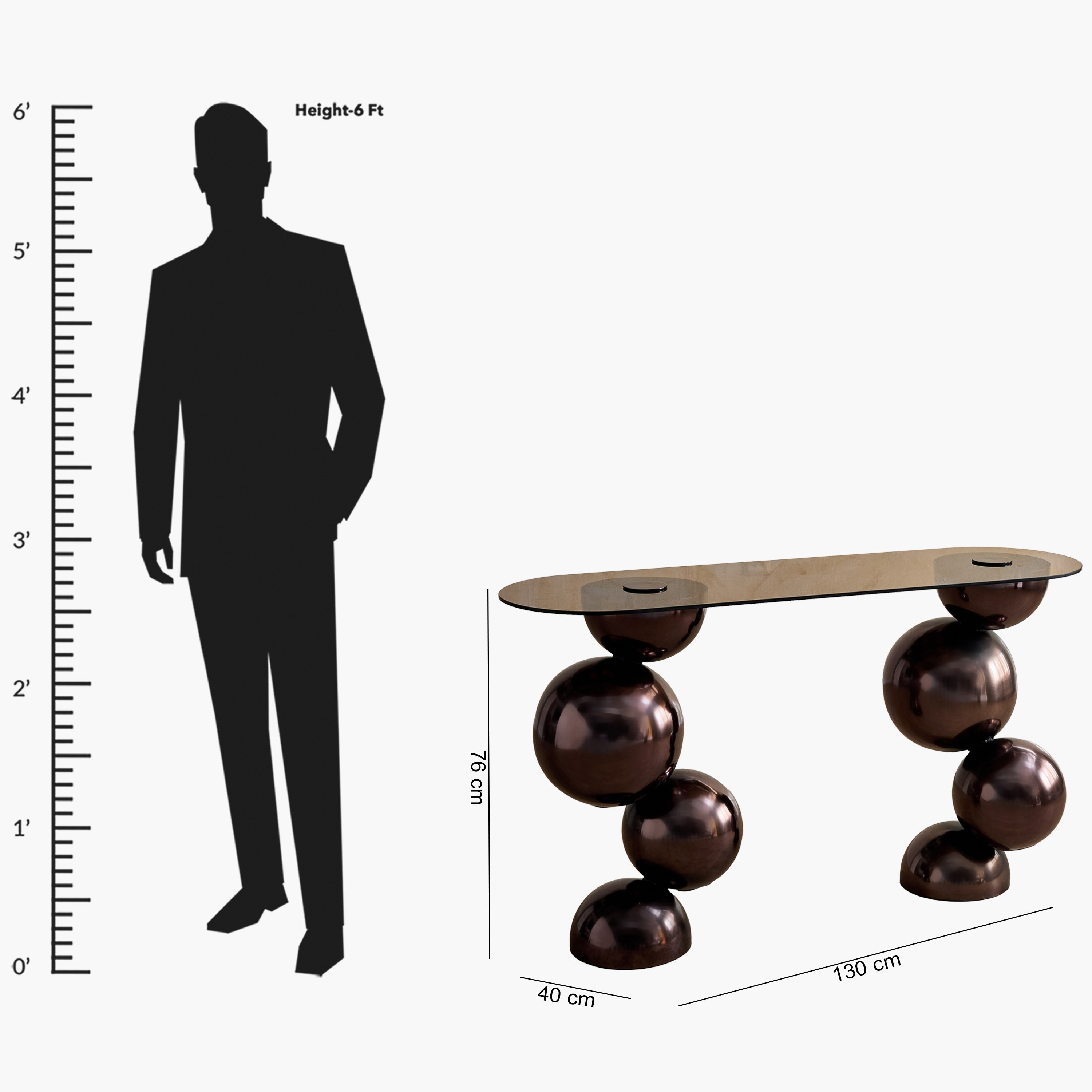 Cavon Glanzy Tempered Glass Top Console Table-hbxfurniture-tablesandstands-consoletables-image-8
