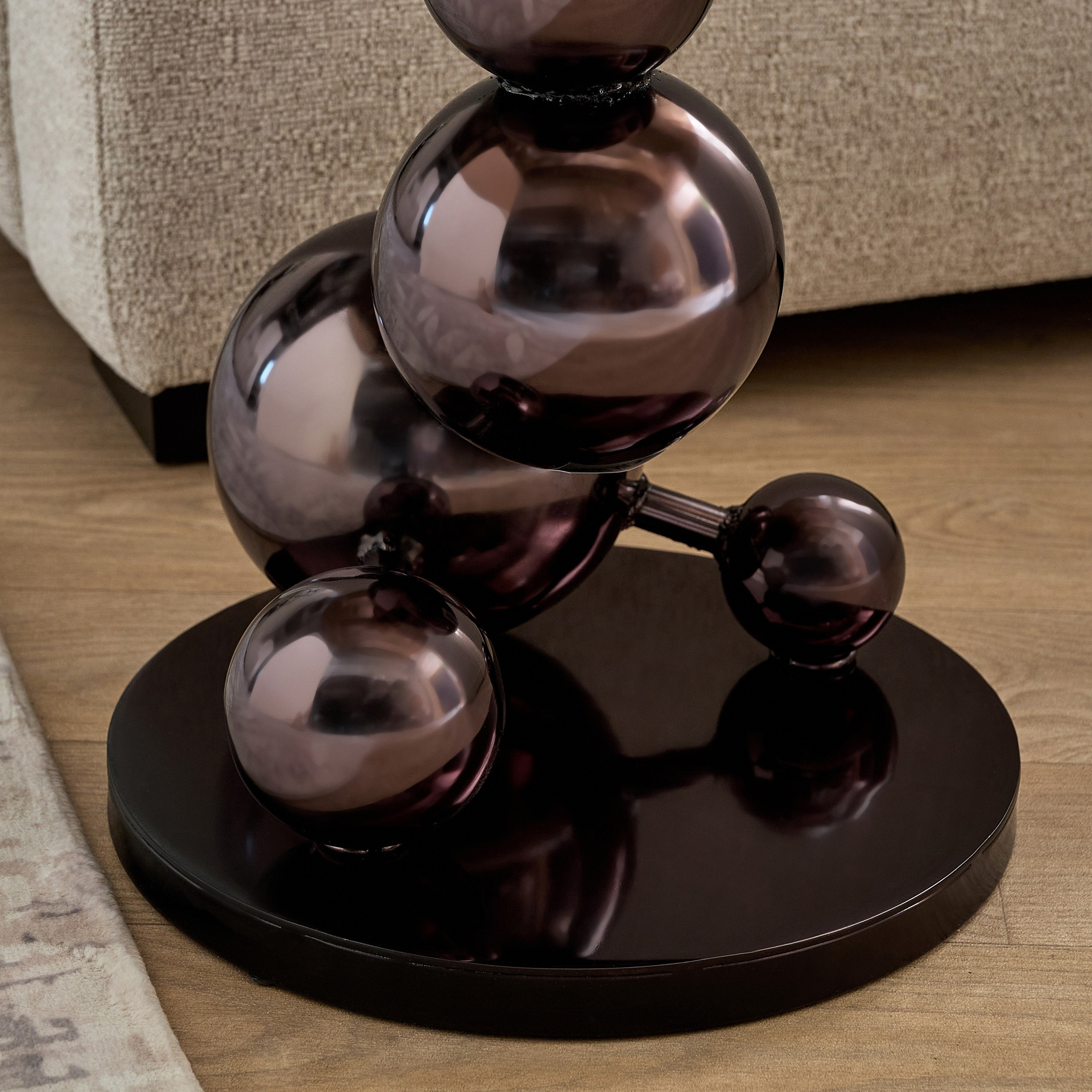 Cavon Glanzy Tempered Glass Top End Table-hbxfurniture-livingroom-endtables-image-5