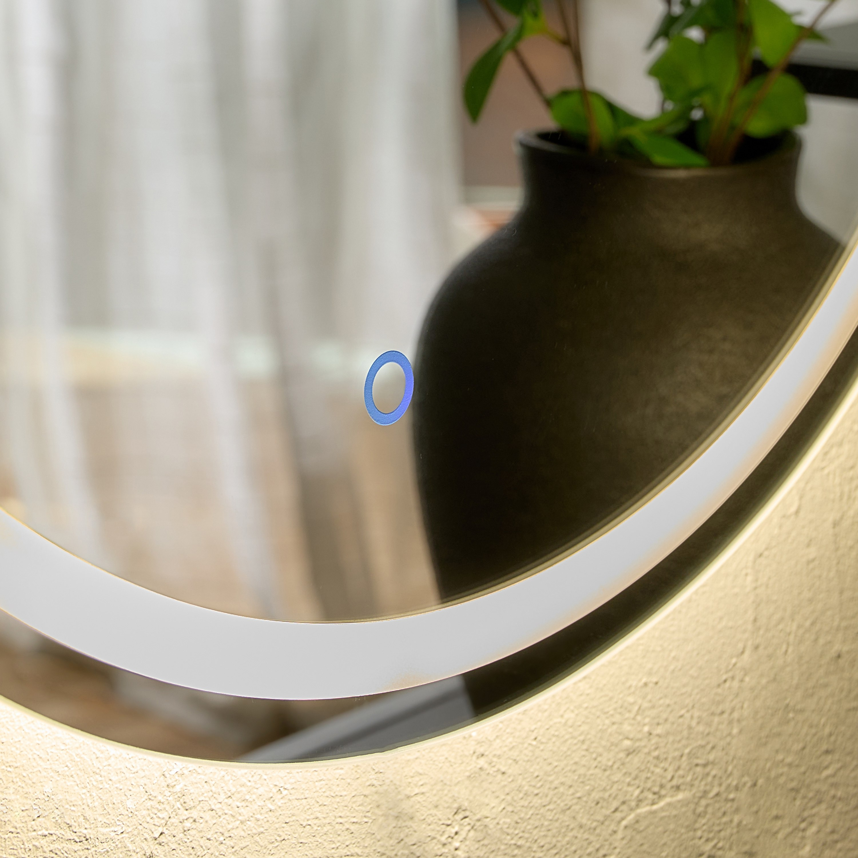Caseti Round Dimmable LED Mirror - 50x50x2.4 cm-hbxbedroom-bedroomaccessories-jewelleryboxesandholders-image-3