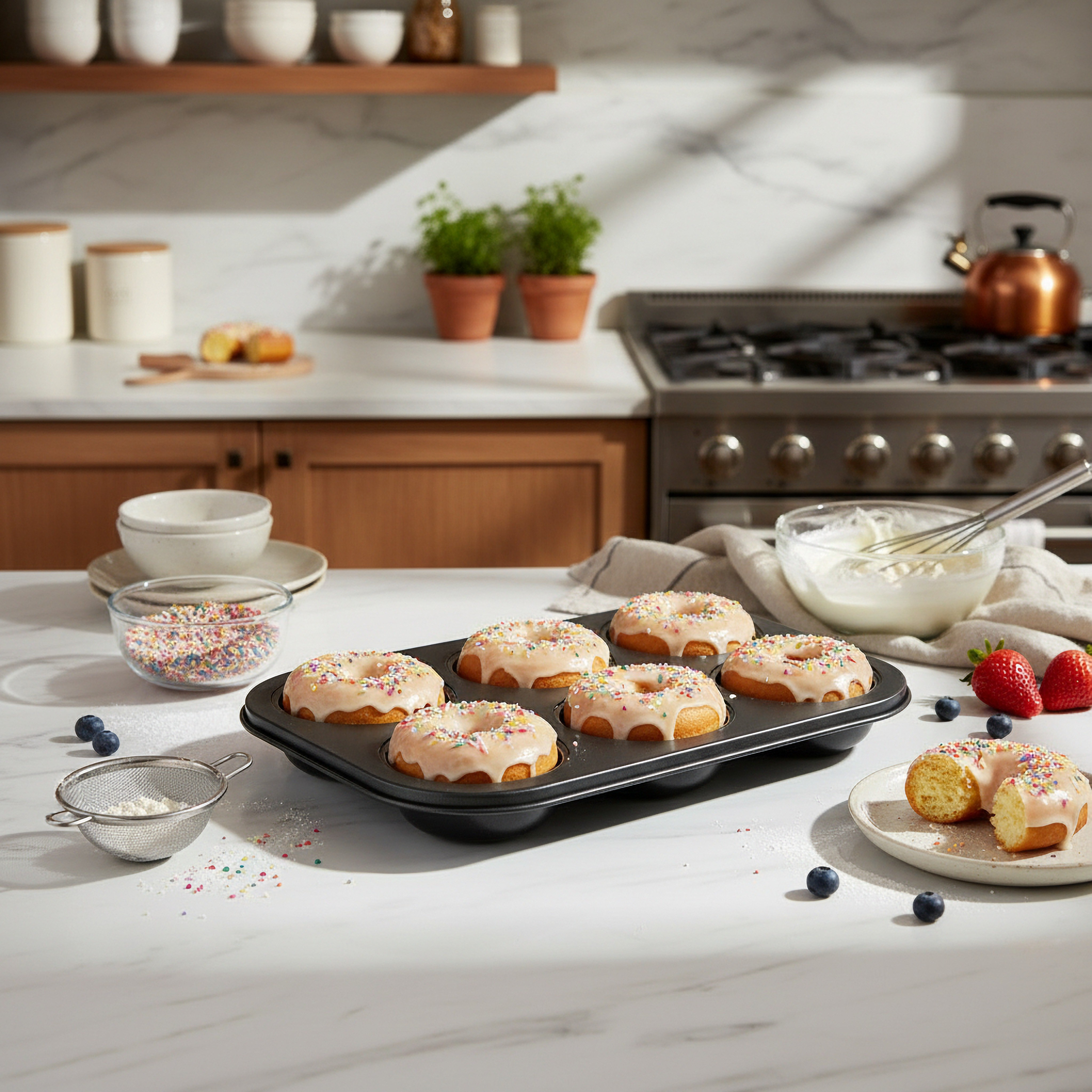 قالب دونات بـ6 فتحات من باكيولوجي - 18×26 سم-hbxkitchen-bakeware-image-3