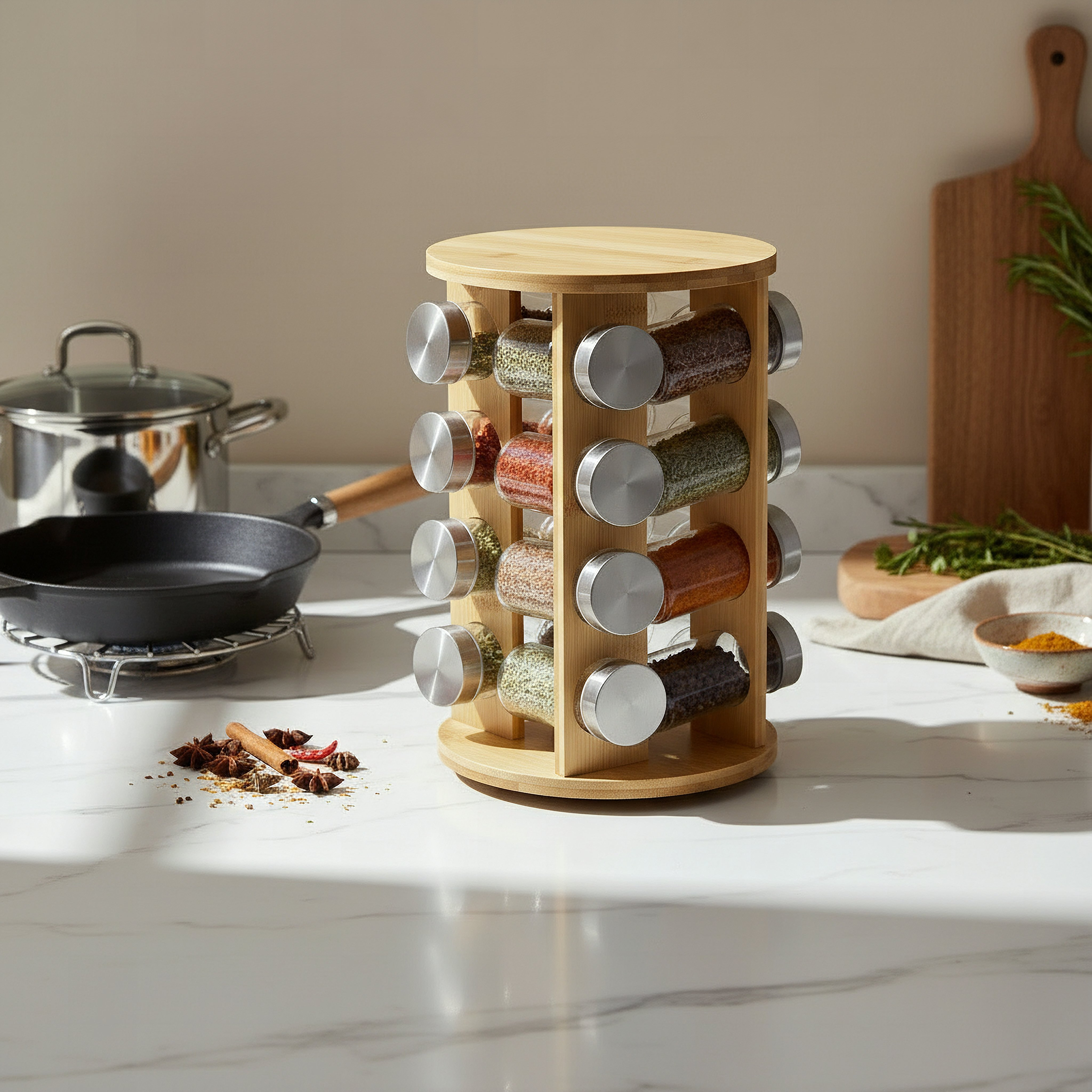 منظم دوار مع جرات توابل 16 قطعة من إسنشيال-hbxhomeware-hbxkitchen-image-4